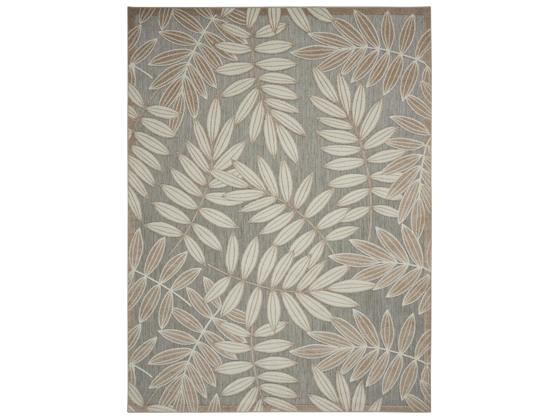 Aloha Textured Leaf Indoor Outdoor Area Rug