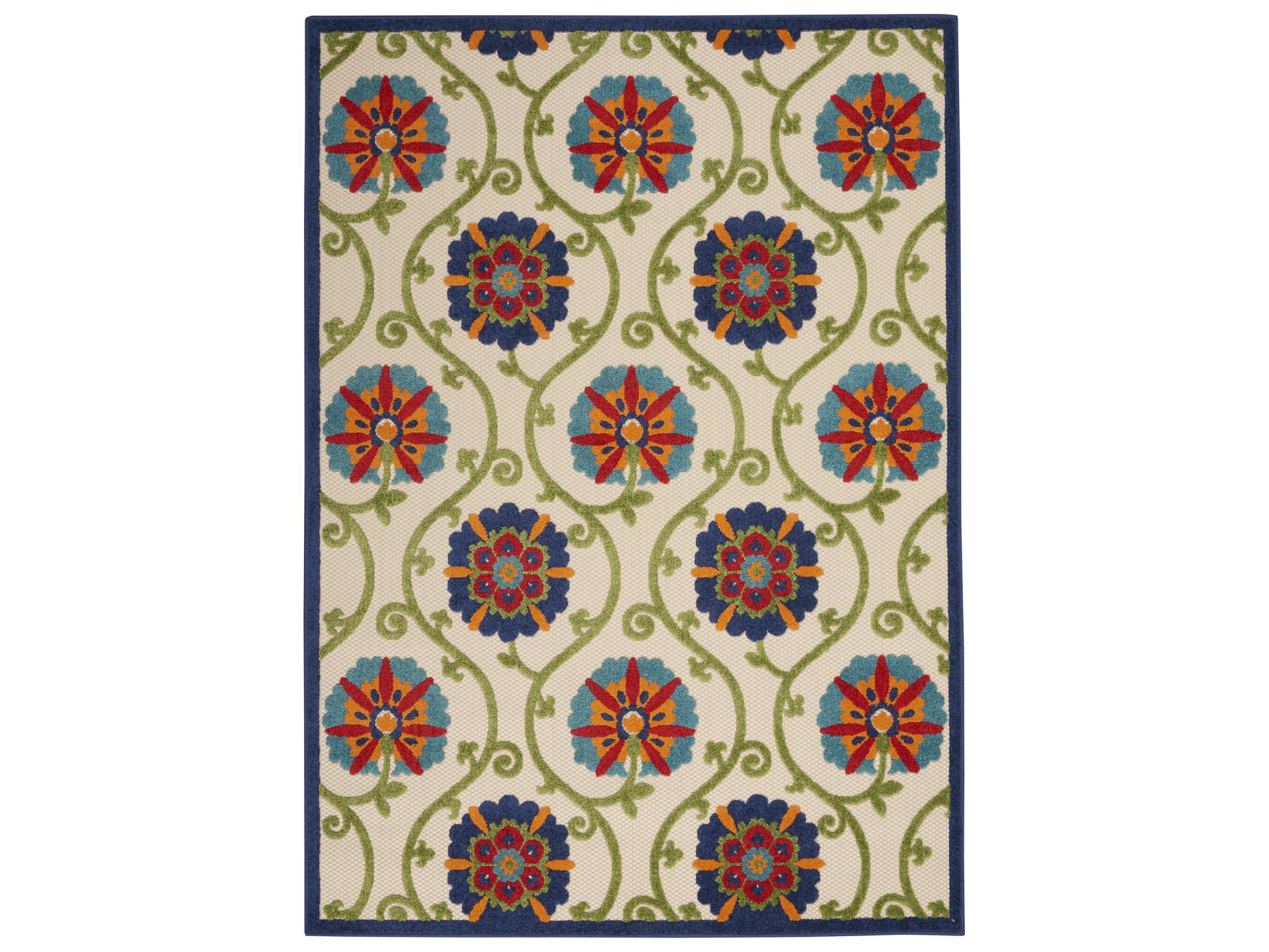 Aloha Indoor Outdoor Floral Rug