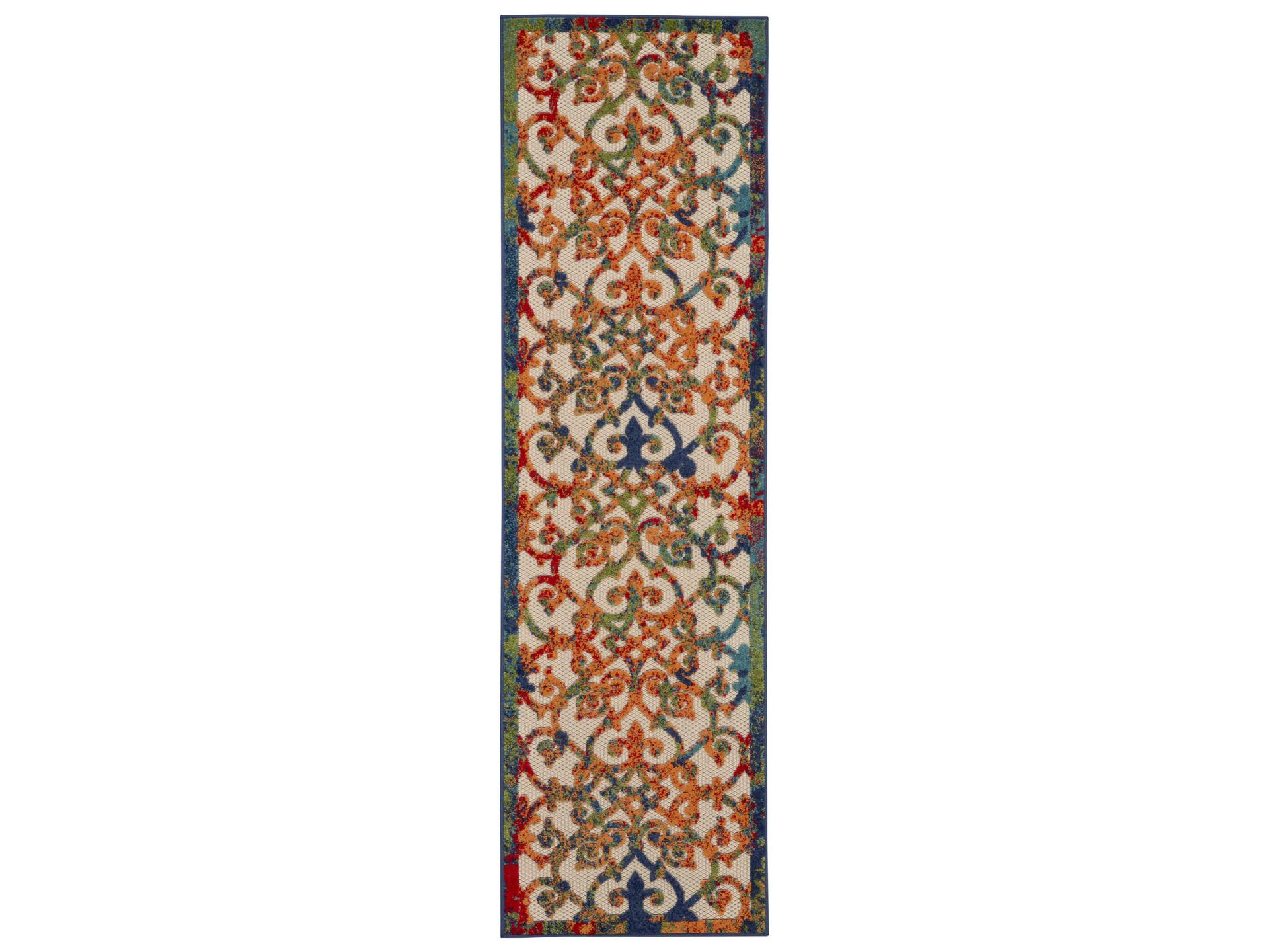 Aloha ALH21 Multicolor Indoor Outdoor Runner Rug