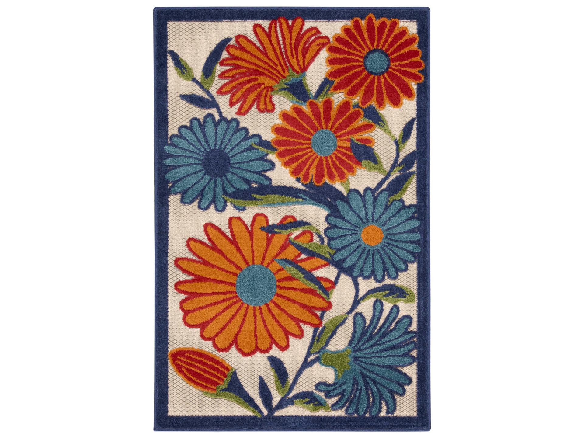 Aloha Floral Indoor Outdoor Area Rug