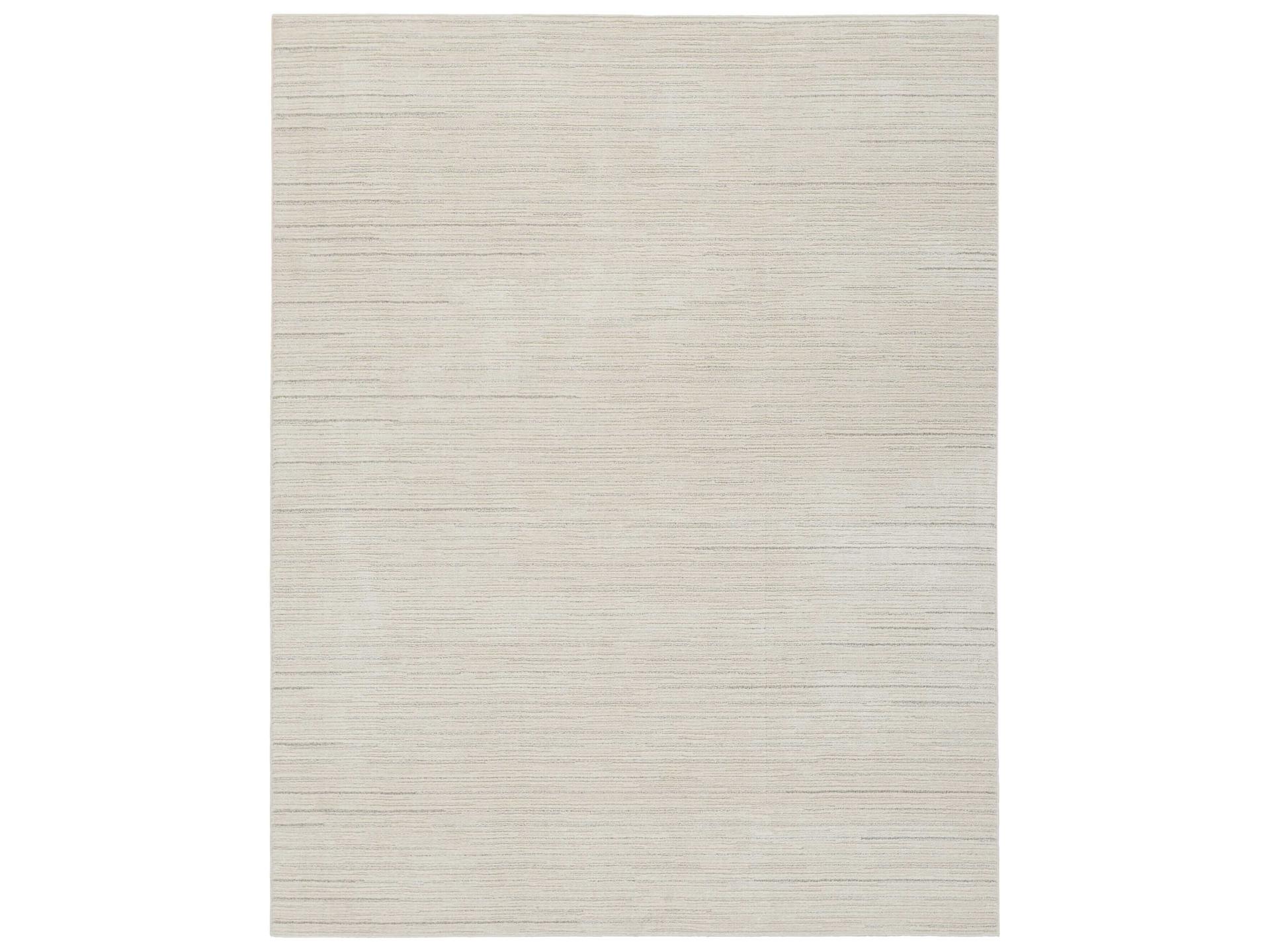 Andes Abstract Rectangular Area Rug in Ivory Grey
