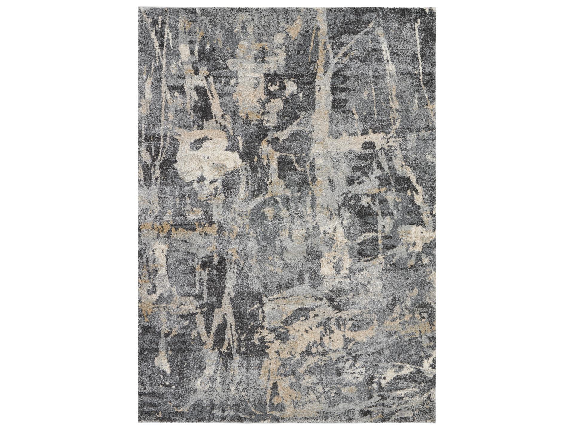 Fusion Shag FSS10 Grey Abstract Area Rug