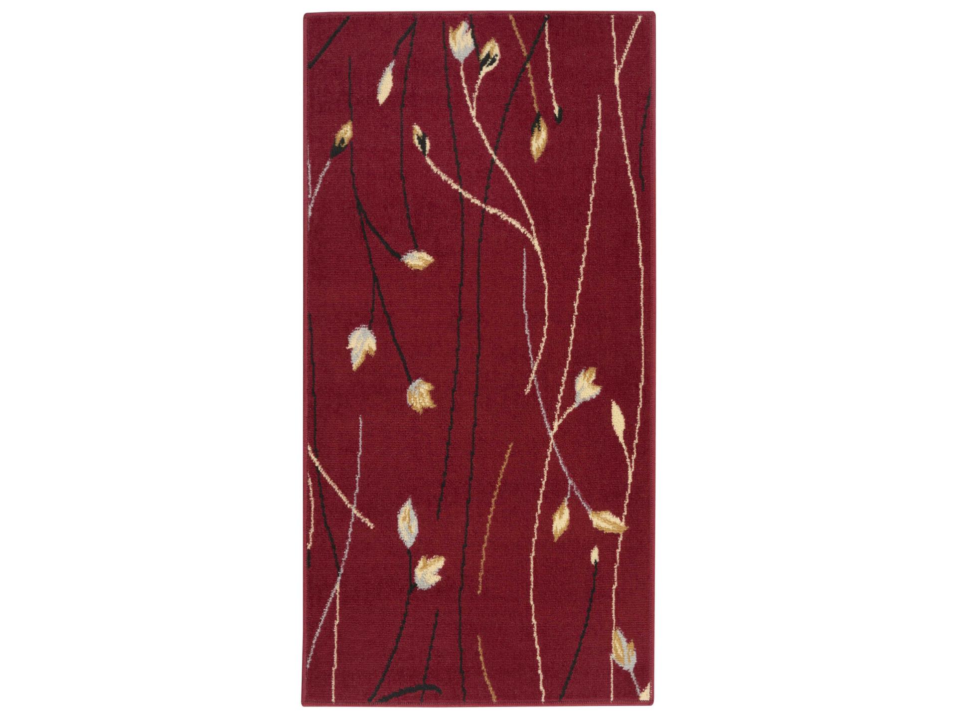 Grafix Red Floral Contemporary Area Rug