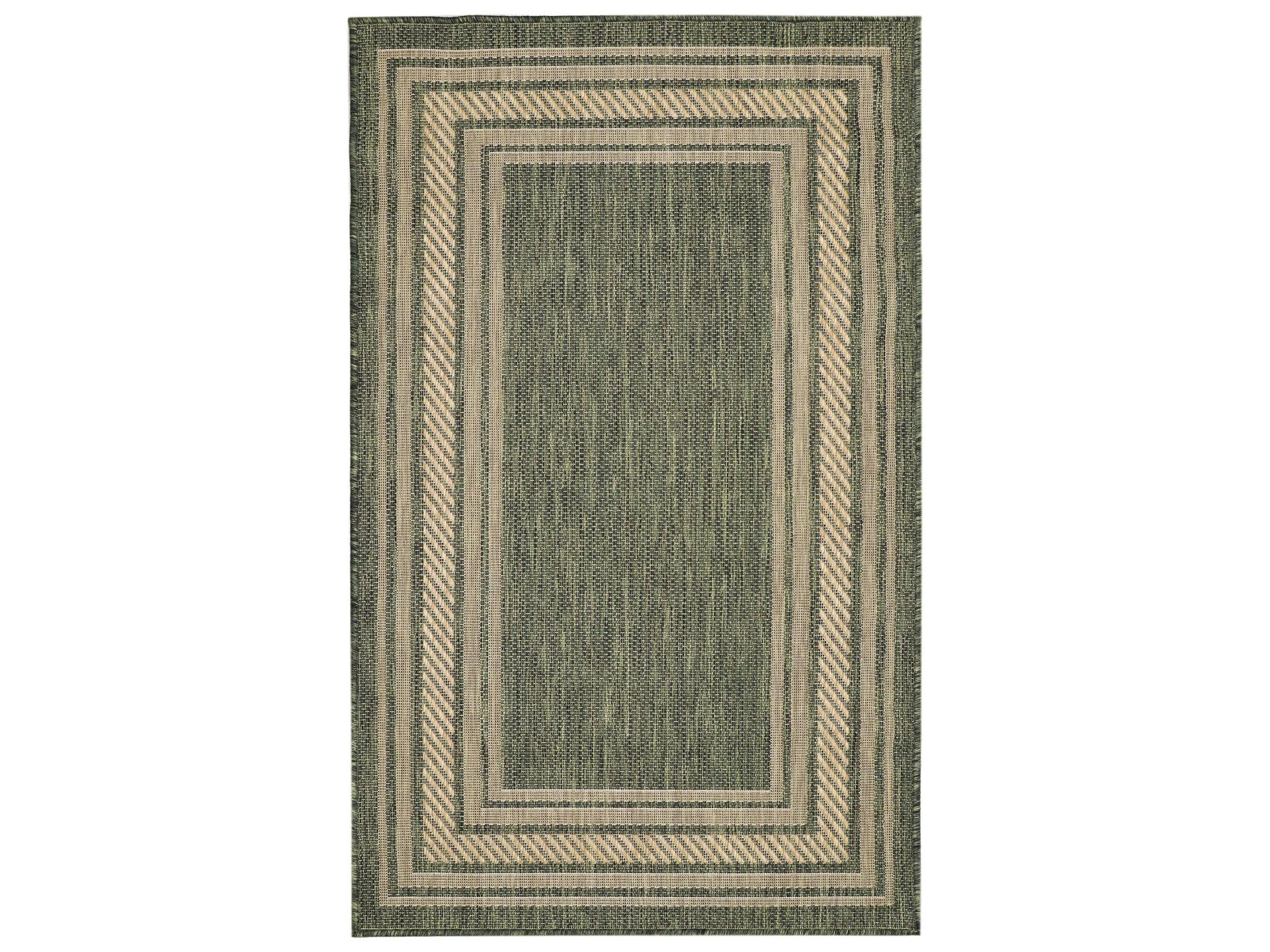 Horizon Indoor Outdoor Area Rug Modern Geometric Green
