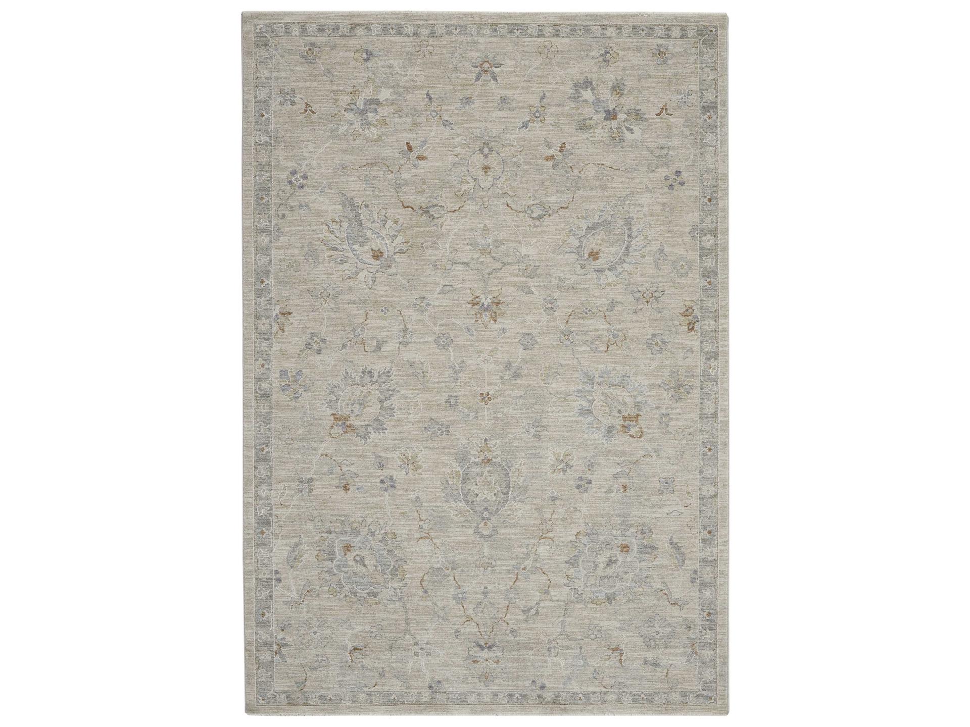 Infinite Area Rug Persian Floral Light Grey
