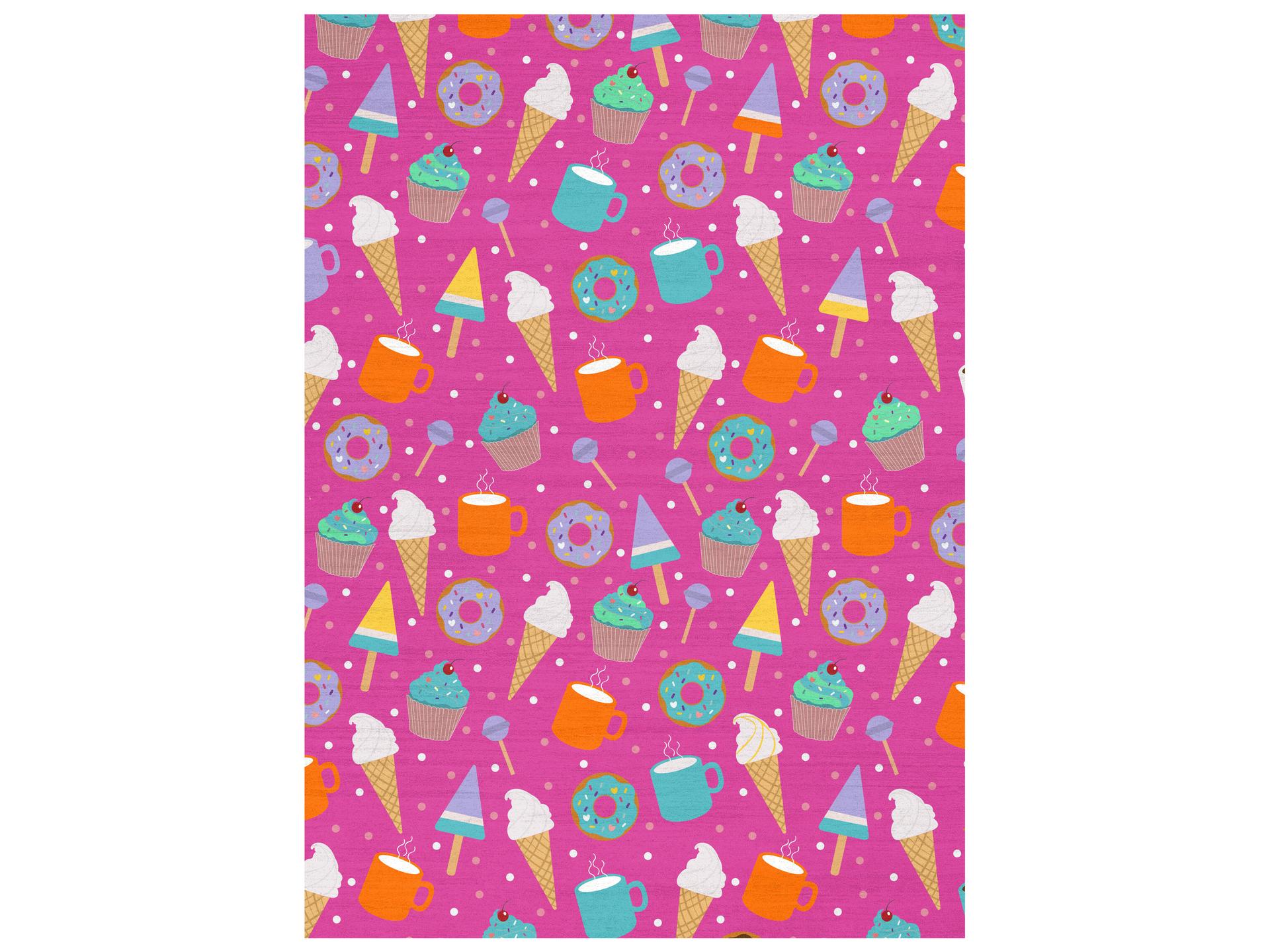Imagination Graphic Kids Area Rug Pink Multicolor