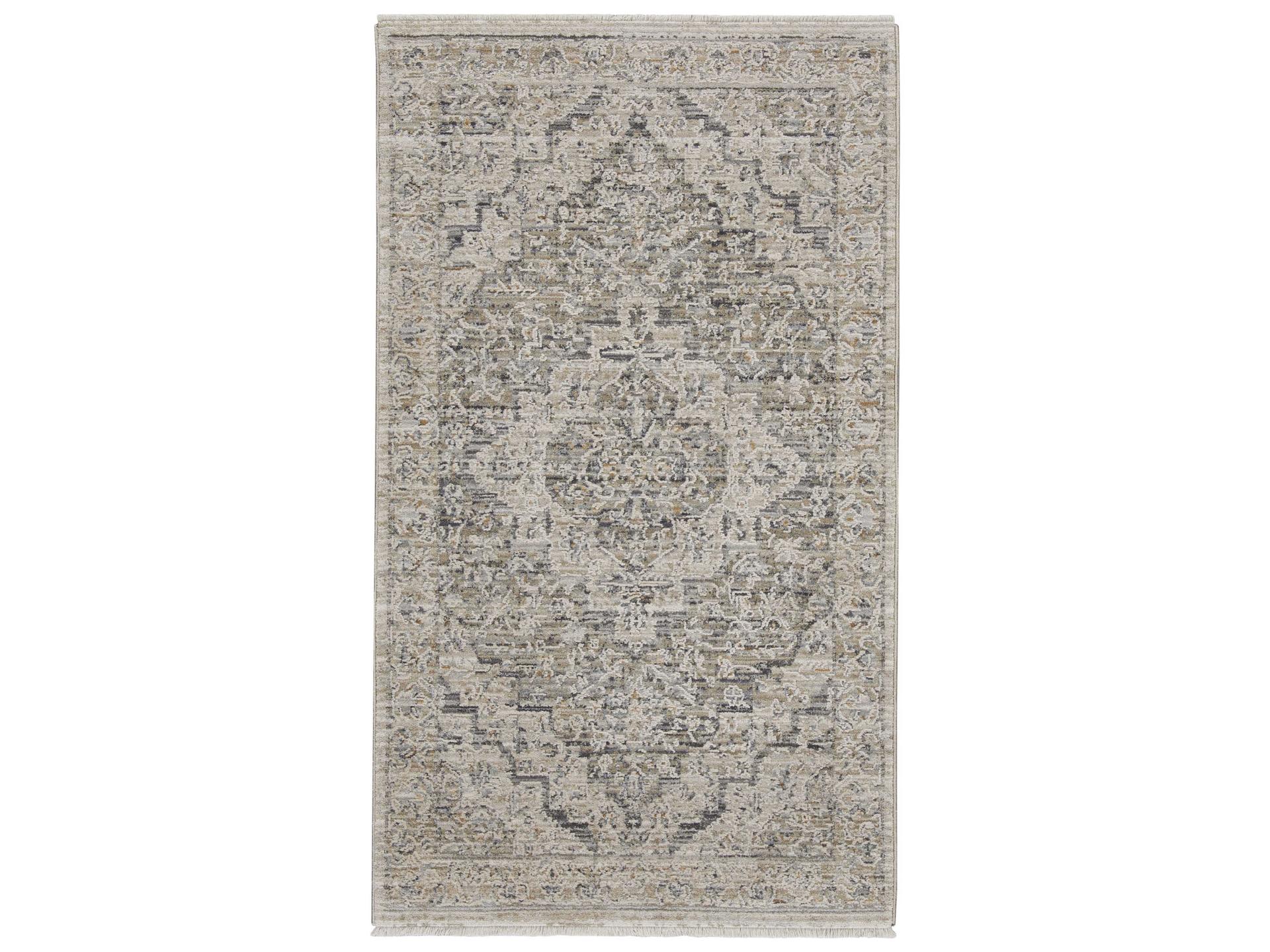 Lynx LNX04 Area Rug Ivory Taupe Vintage Medallion
