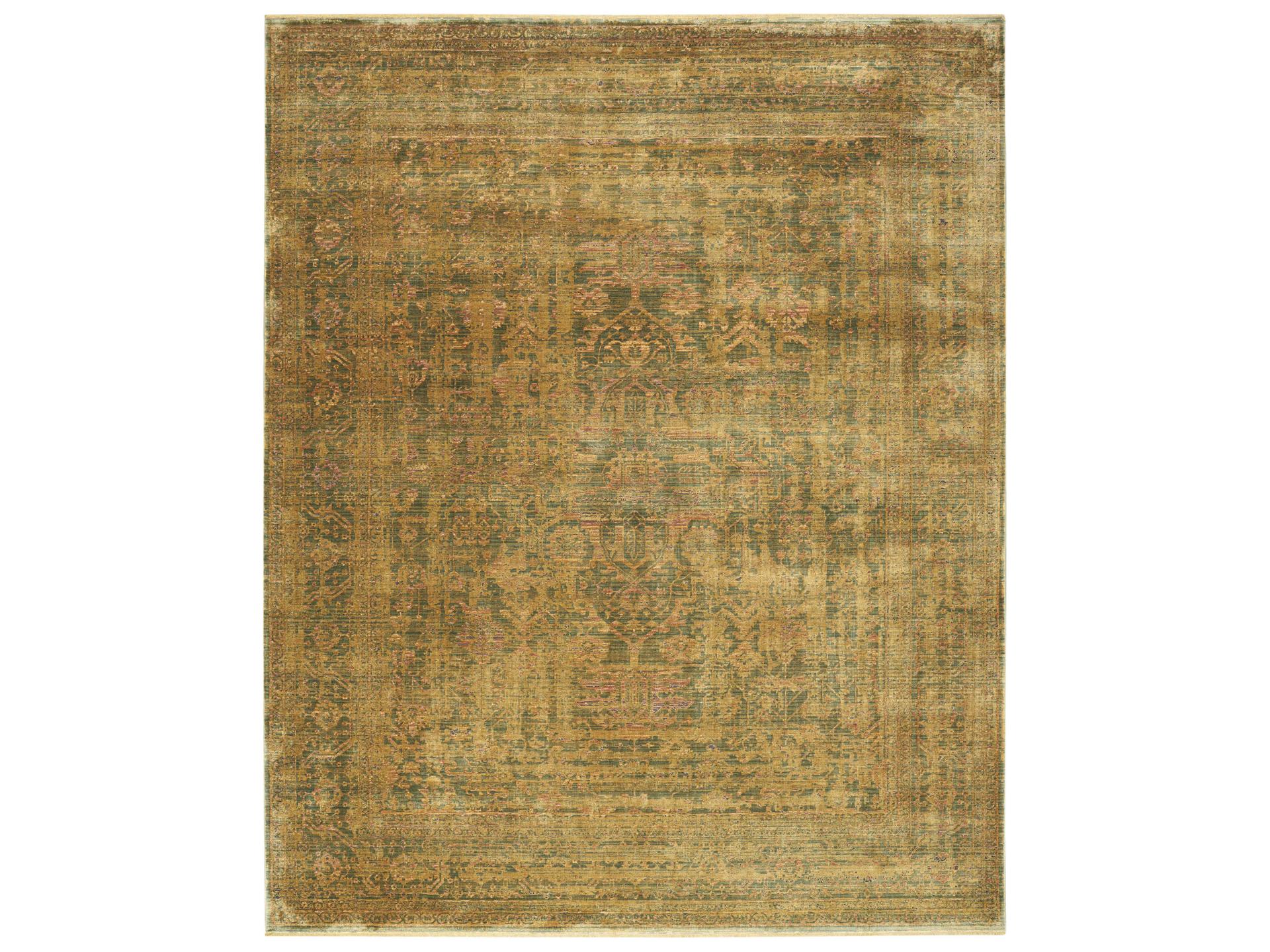 Luxurious Bordered Area Rug with Vintage Persian Design