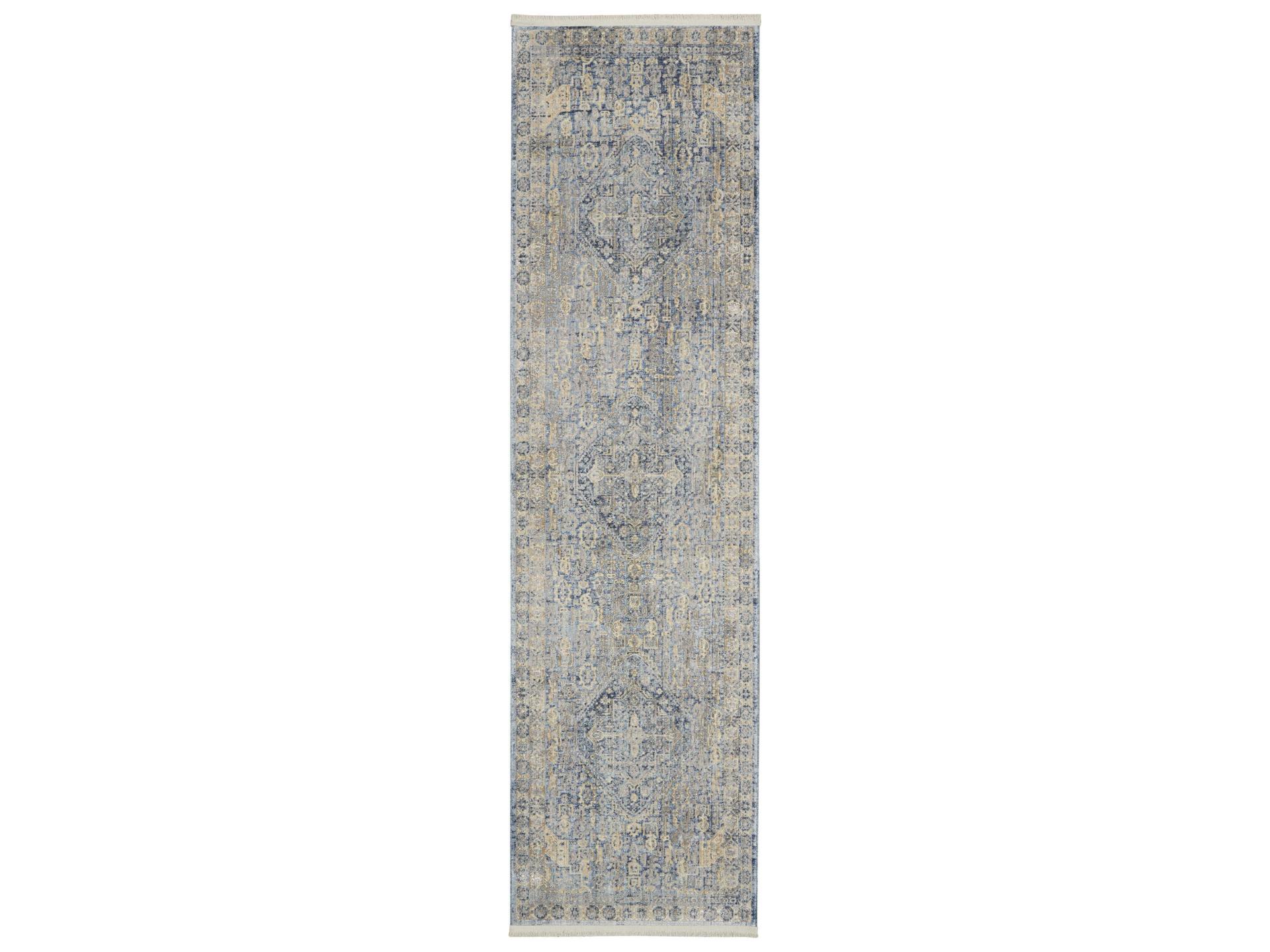 Lustrous Weave Bordered Runner Area Rug