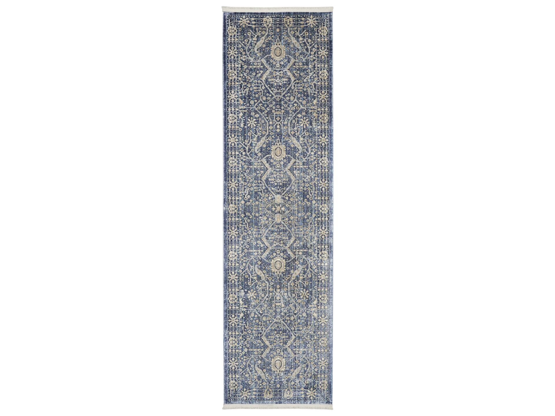 Lustrous Weave Bordered Runner Area Rug