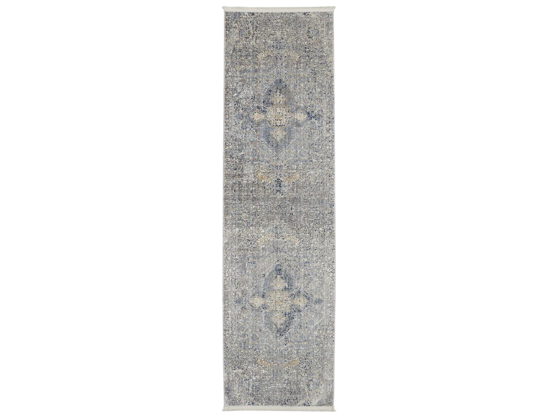 Lustrous Weave Bordered Runner Area Rug
