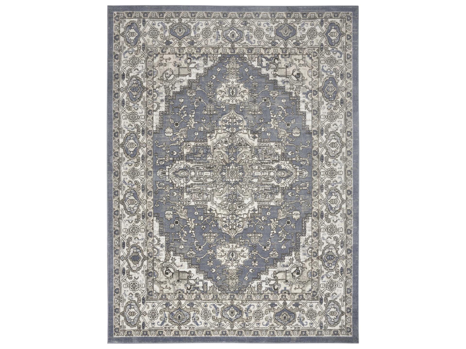 Quarry Vintage Persian Ivory Blue Area Rug