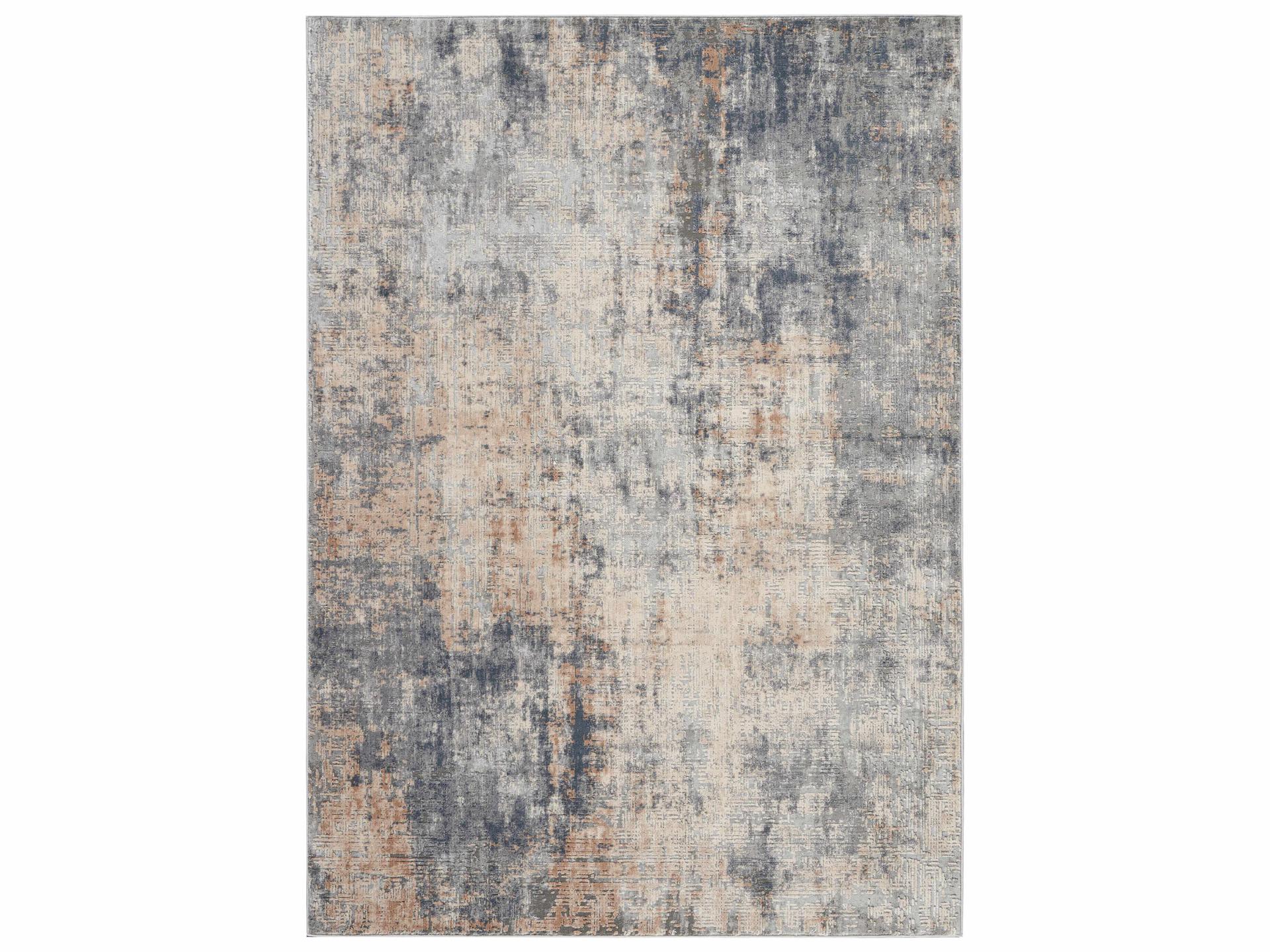 Rustic Textures Abstract Area Rug Grey Beige