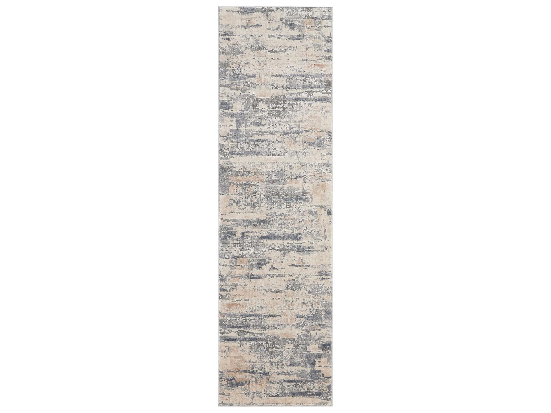Rustic Textures Abstract Runner Area Rug