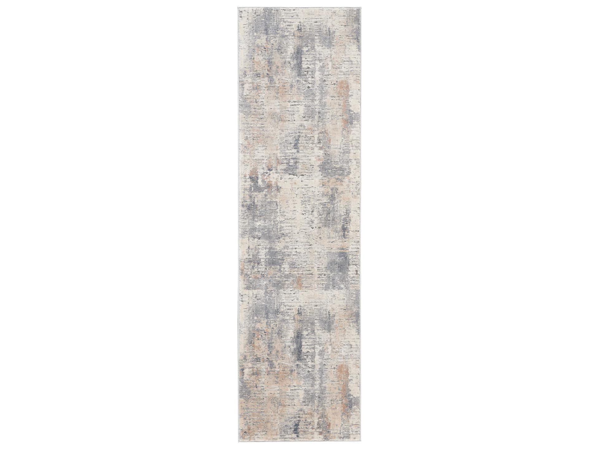 Rustic Textures Abstract Runner Area Rug