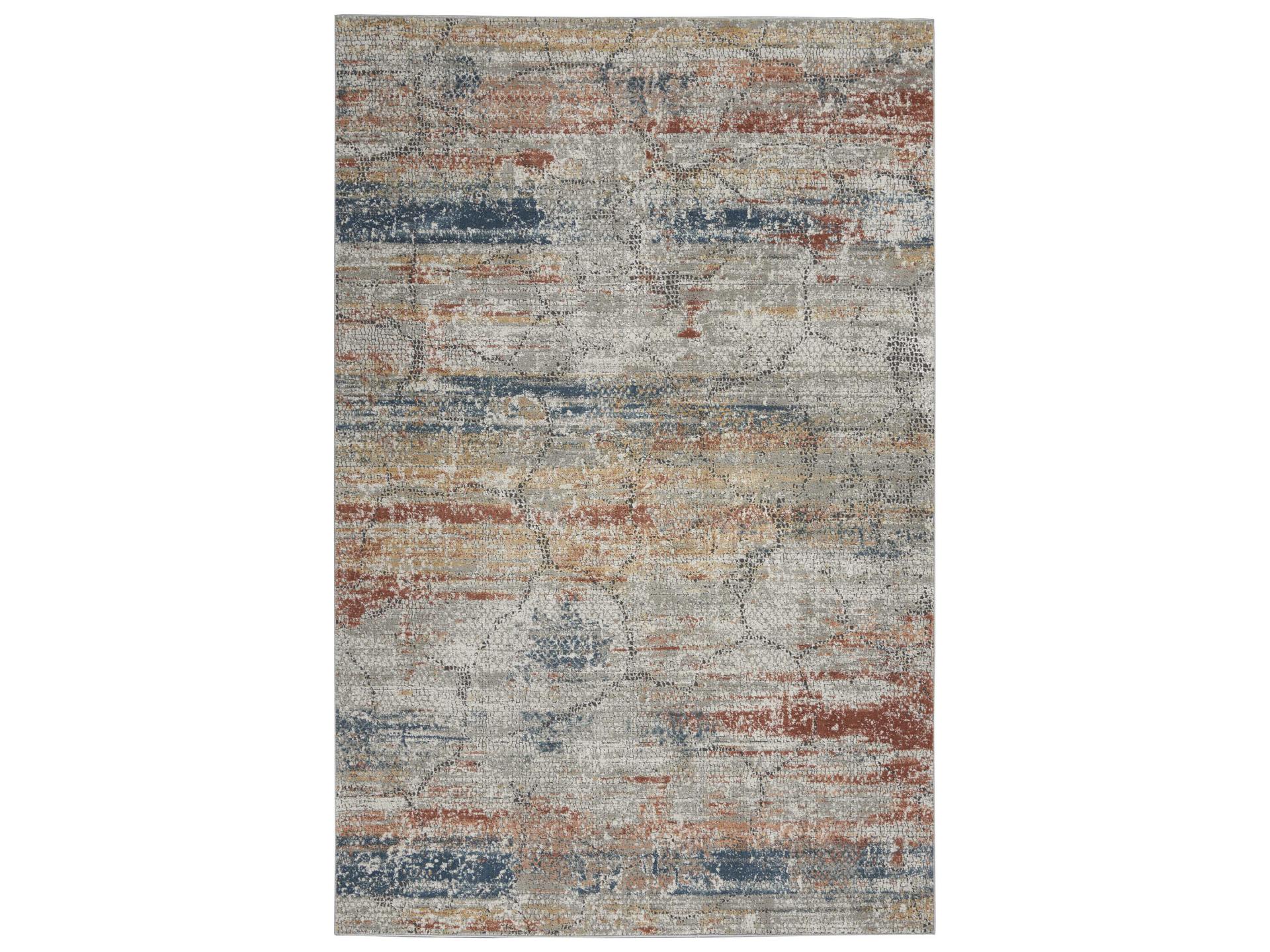 Rustic Textures Multicolor Area Rug Abstract