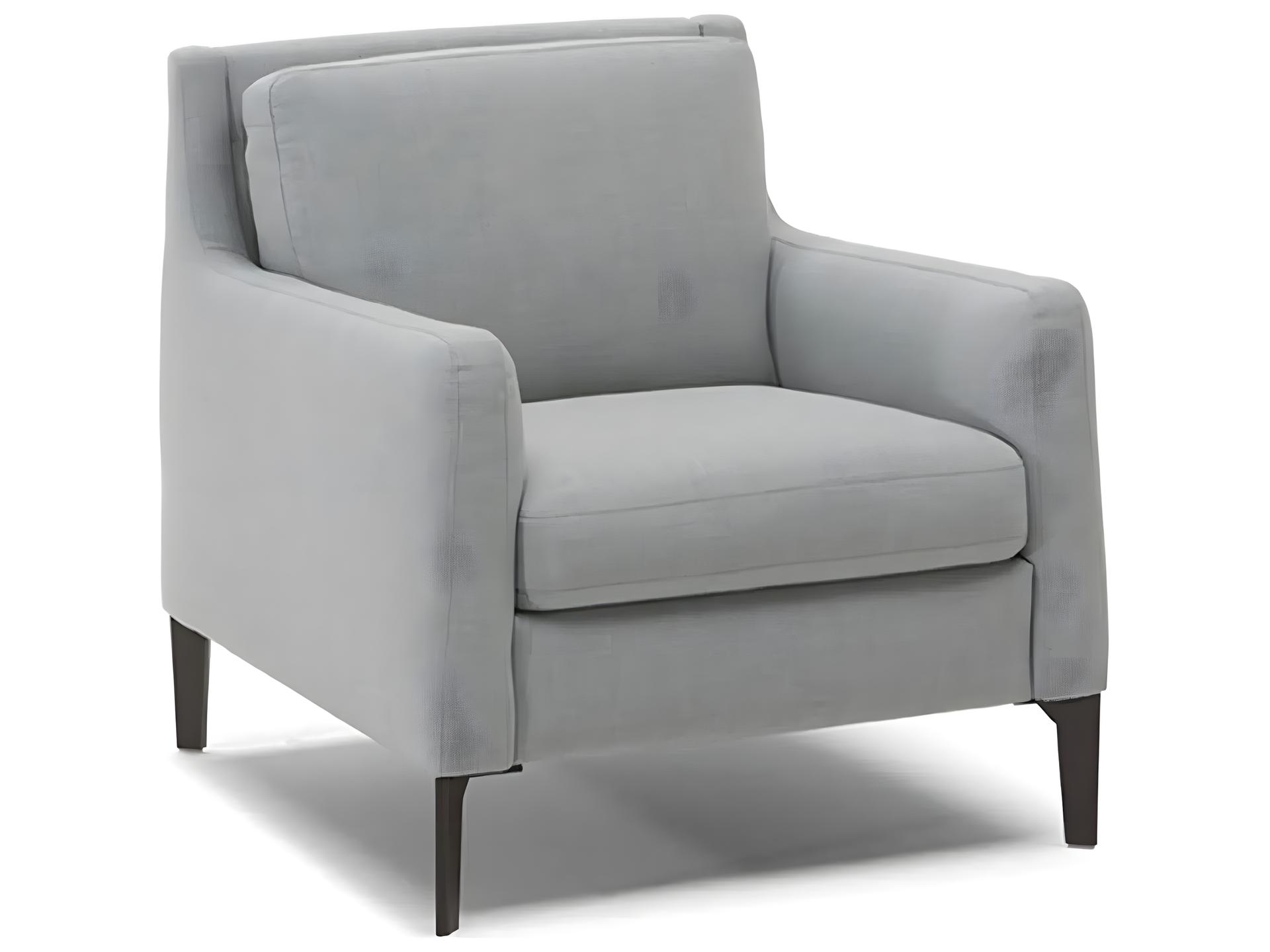 Quiete Upholstered Accent Armchair with Customizable Legs