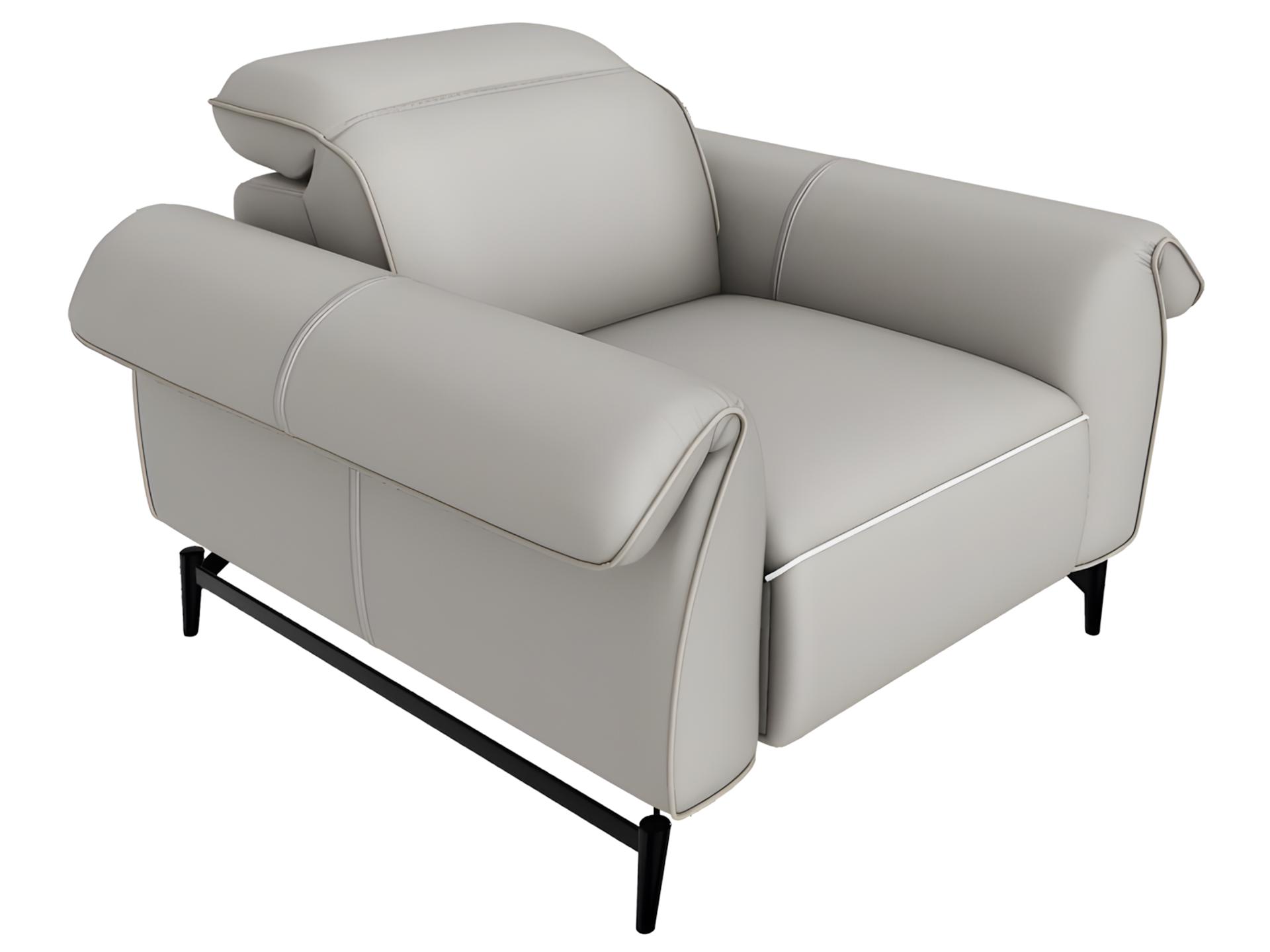 Leggiadro Accent Armchair with Metal Bridge Legs