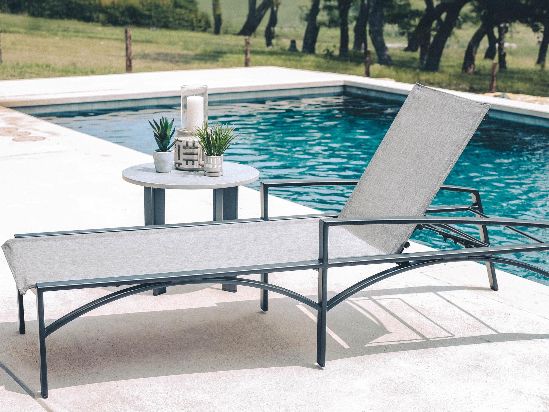 OW Lee Arc Aluminum Sling Lounge Set