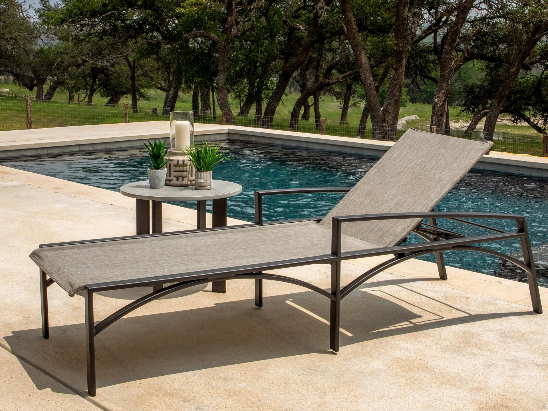 OW Lee Arc Aluminum Sling Lounge Set