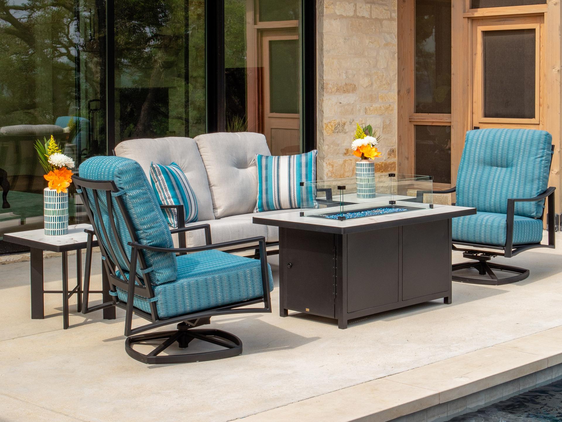 OW Lee Aris Aluminum Cushion Lounge Set