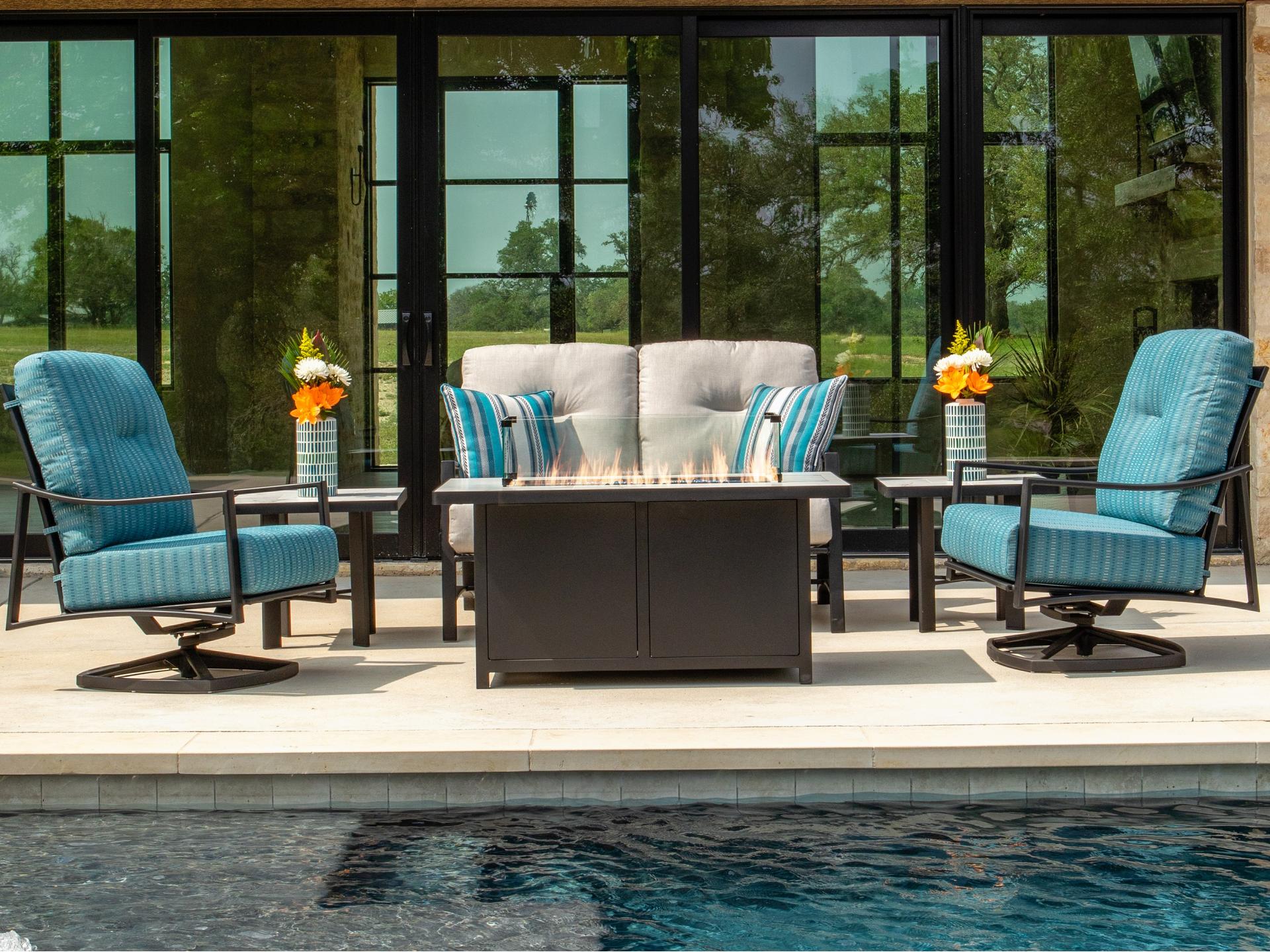 OW Lee Aris Aluminum Cushion Lounge Set