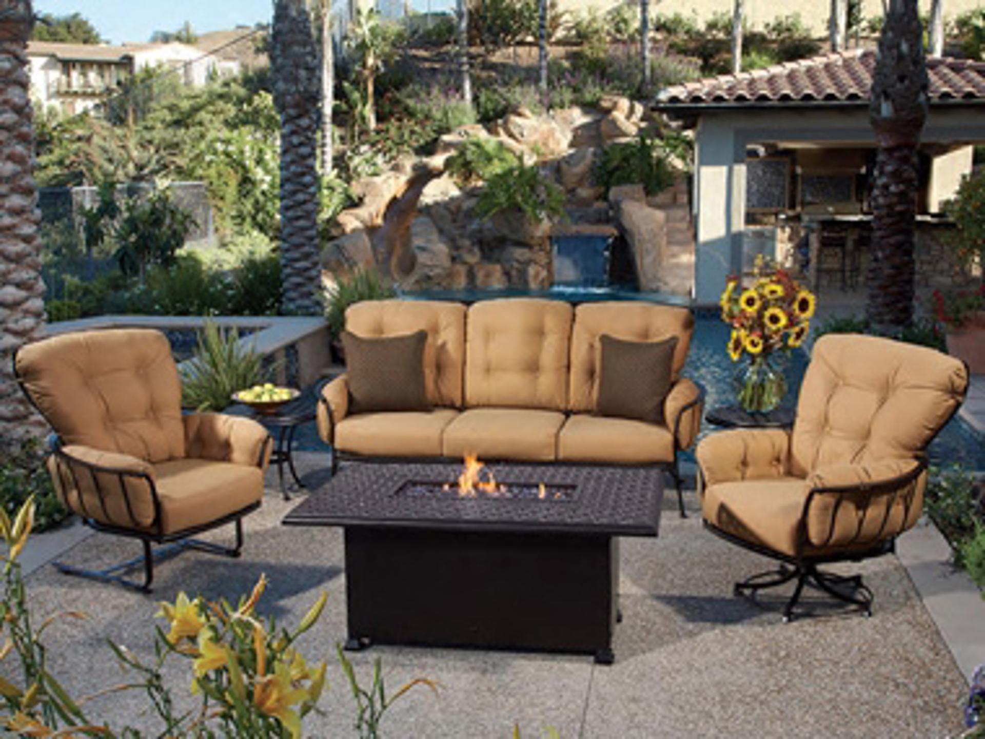 OW Lee Monterra Wrought Iron Patio Lounge Set