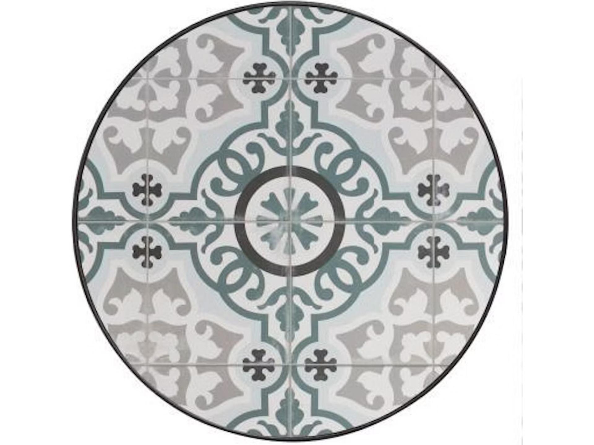 OW Lee Valencia Porcelain Round Table Top with Aluminum Rim