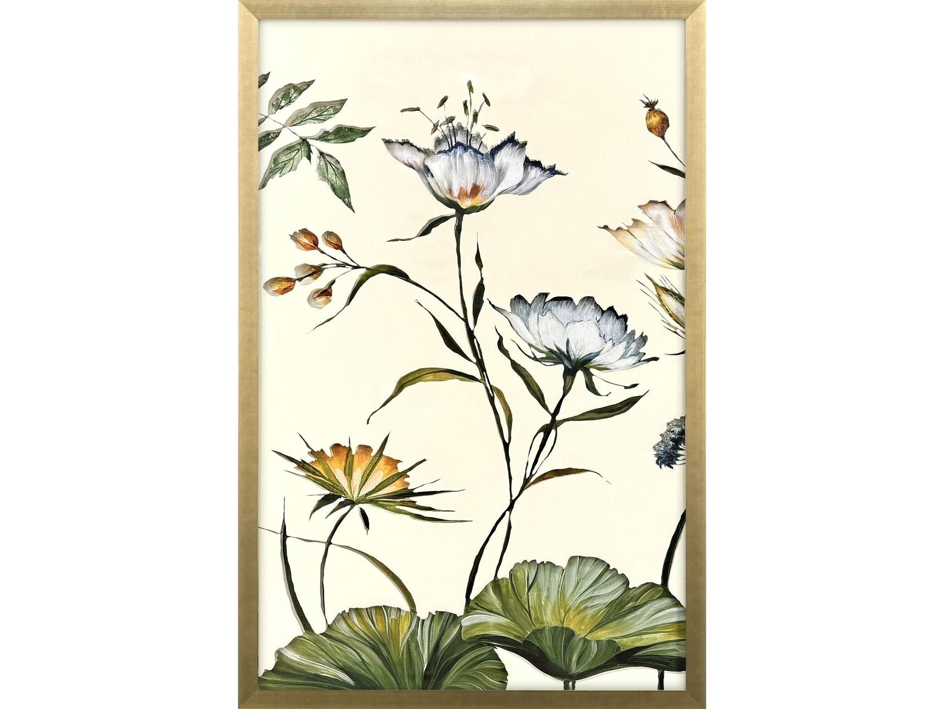 Garden of Eden I Hand Embellished Framed Art in Modern Antique Silver Leaf