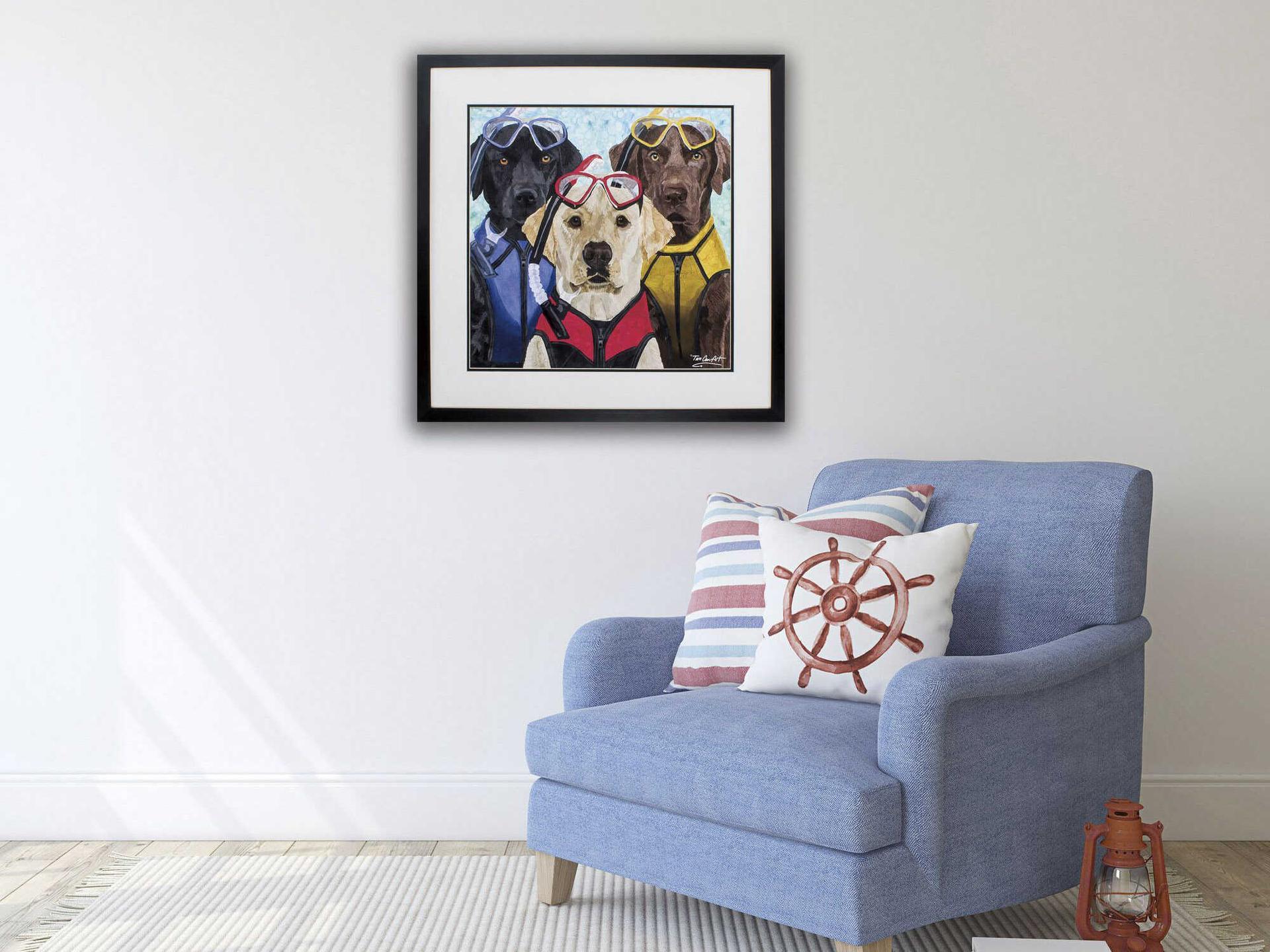 Paragon Waterside Scuba Dogs Wall Art