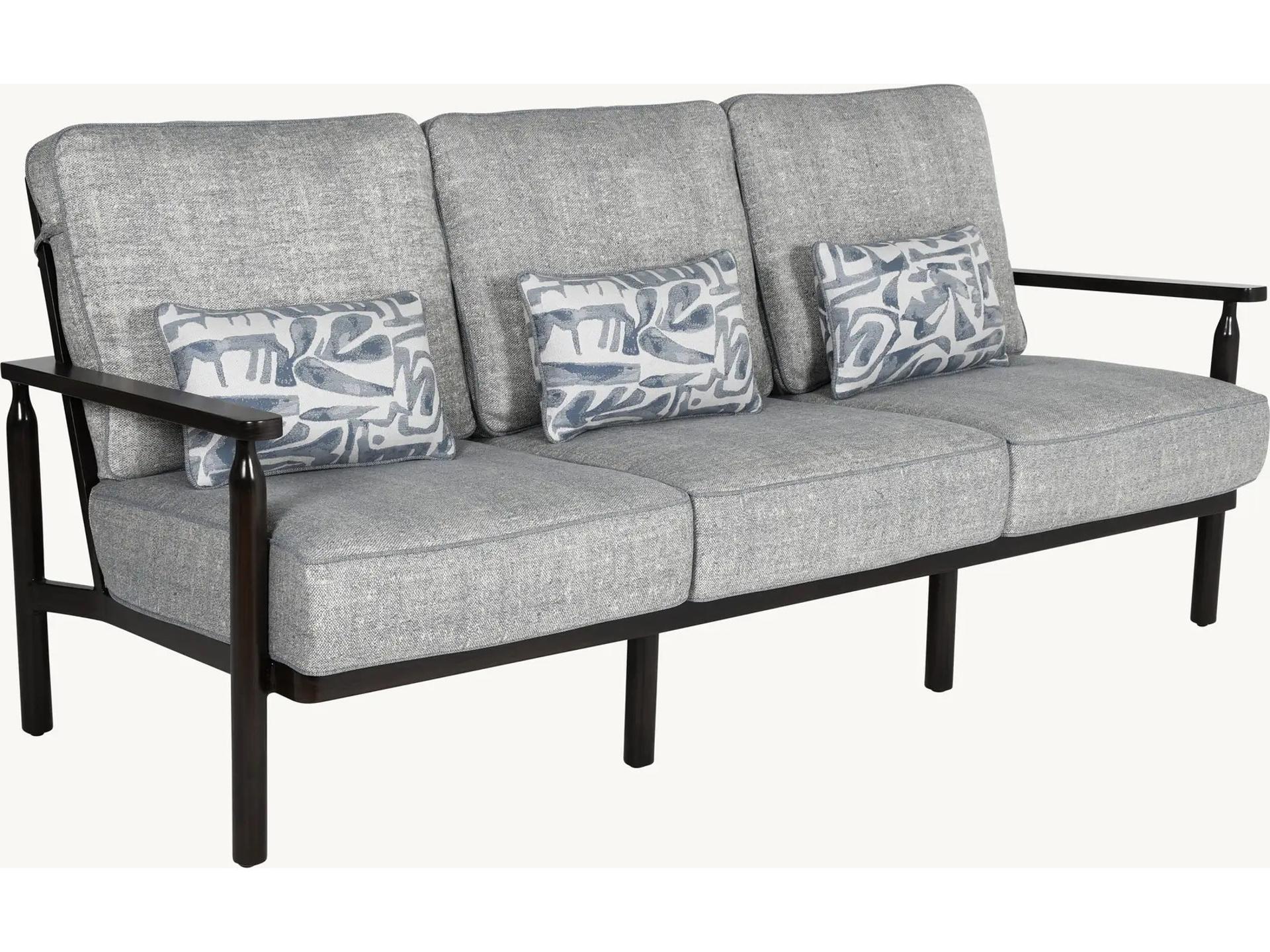 Holland 3-Seat Deep Seating Aluminum Sofa