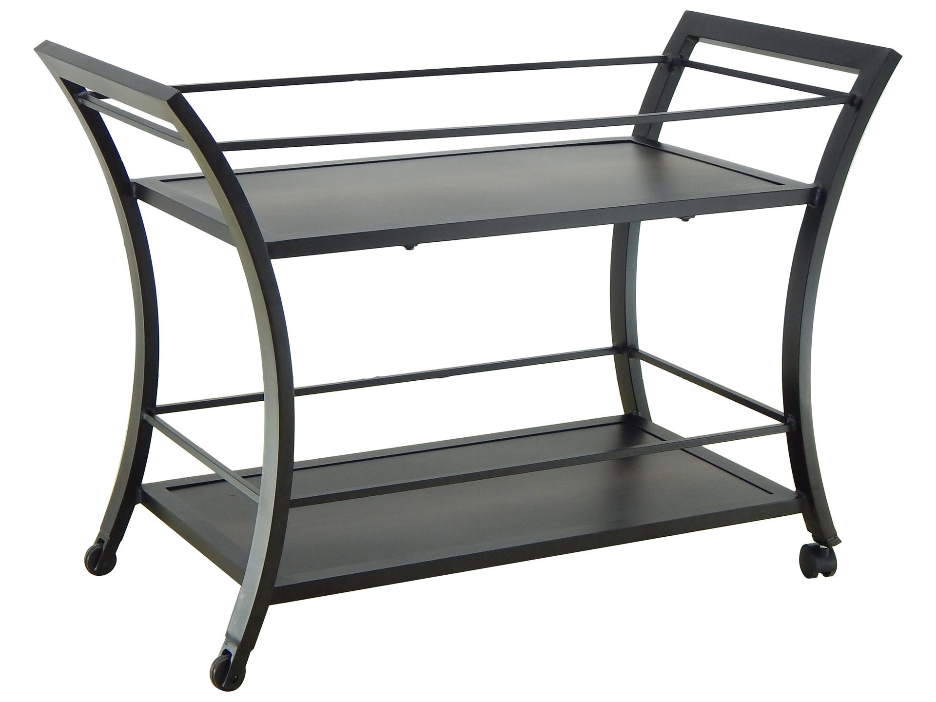 Moderna Cast Aluminum Outdoor Serving Cart in Various Finishes