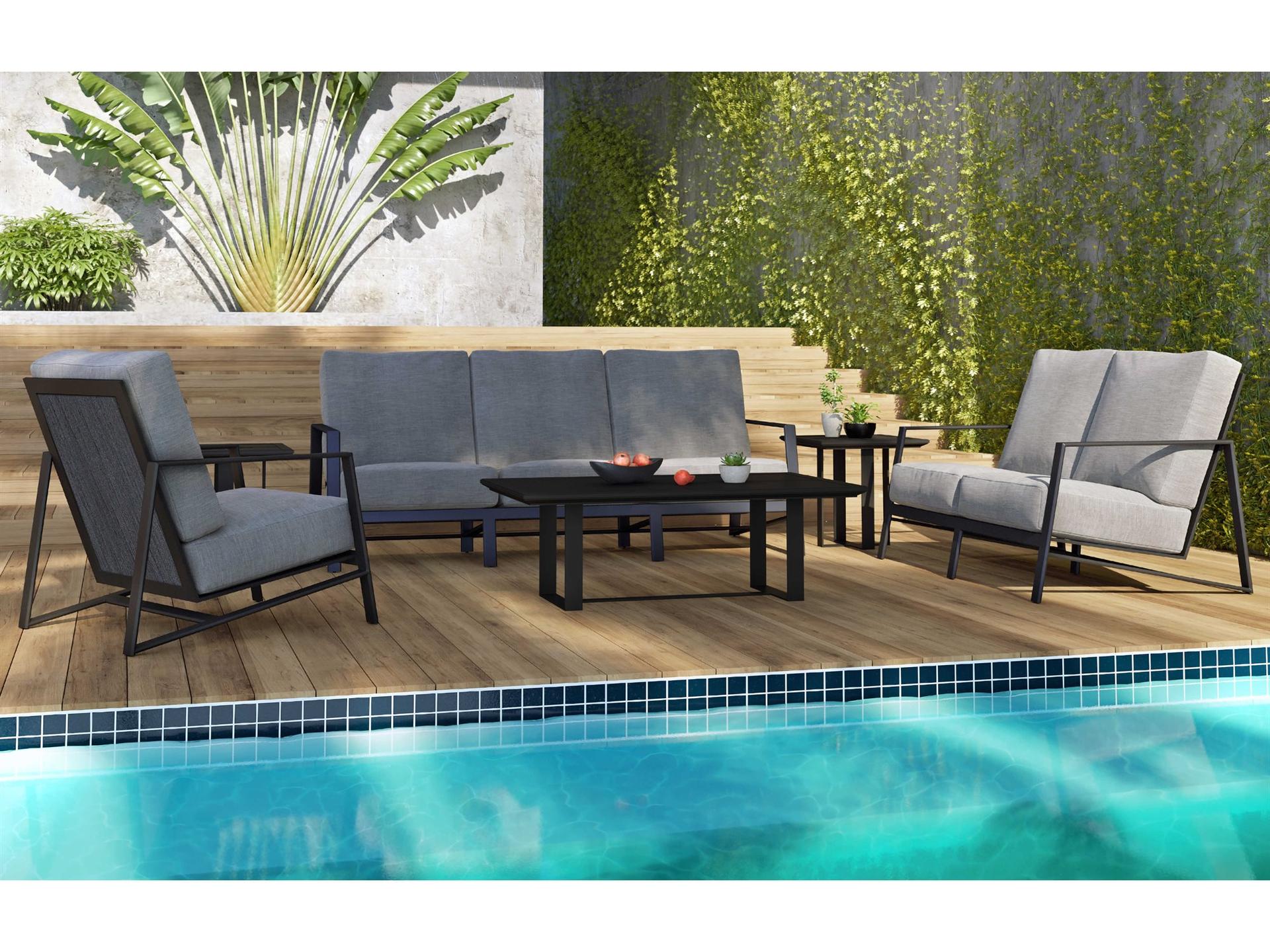 Castelle Prism Deep Seating Aluminum Patio Lounge Set