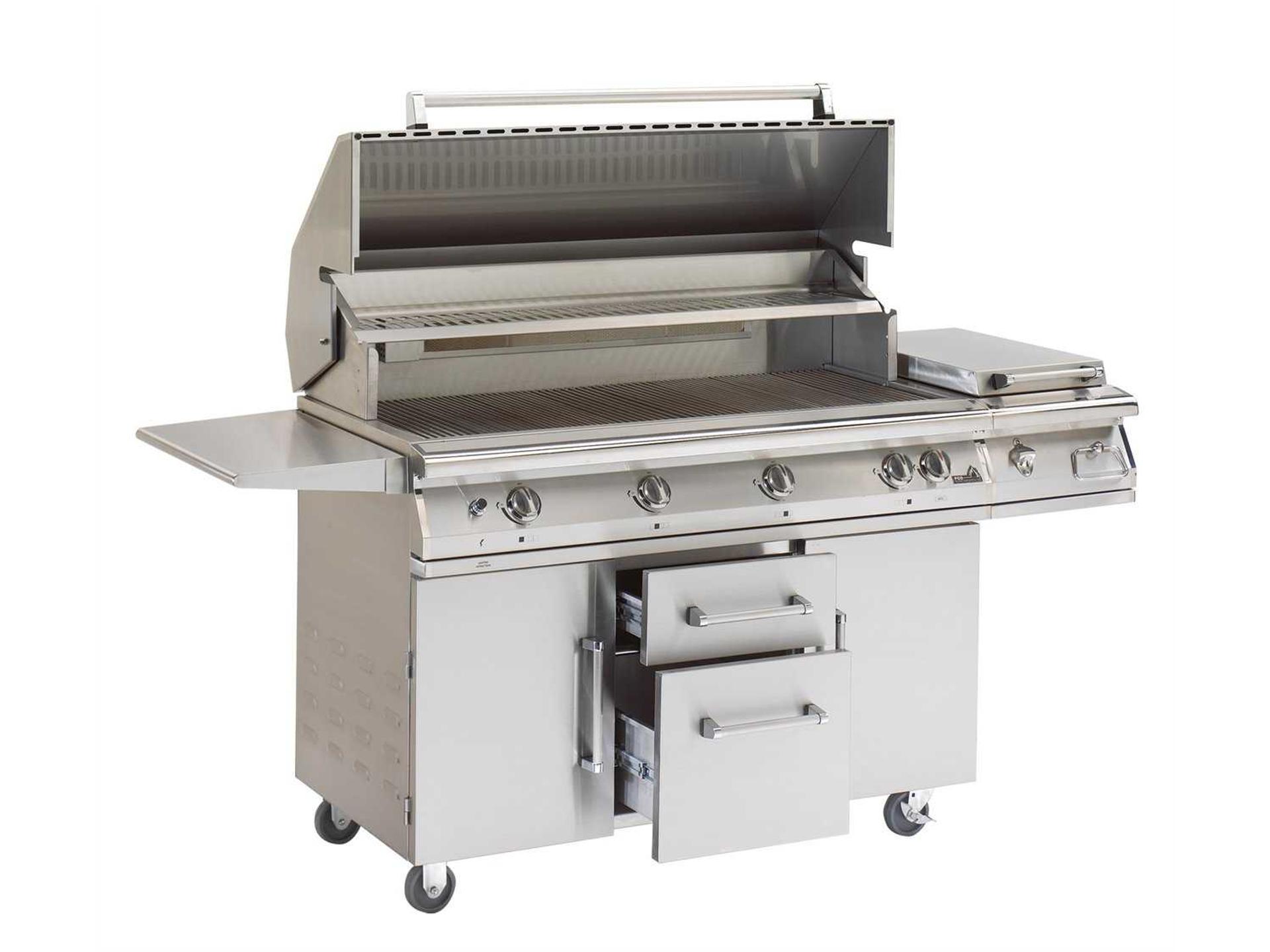 PGS Grills Legacy Big Sur Gourmet 51'' Natural Gas BBQ Grill with Rear Burner and Rotisserie