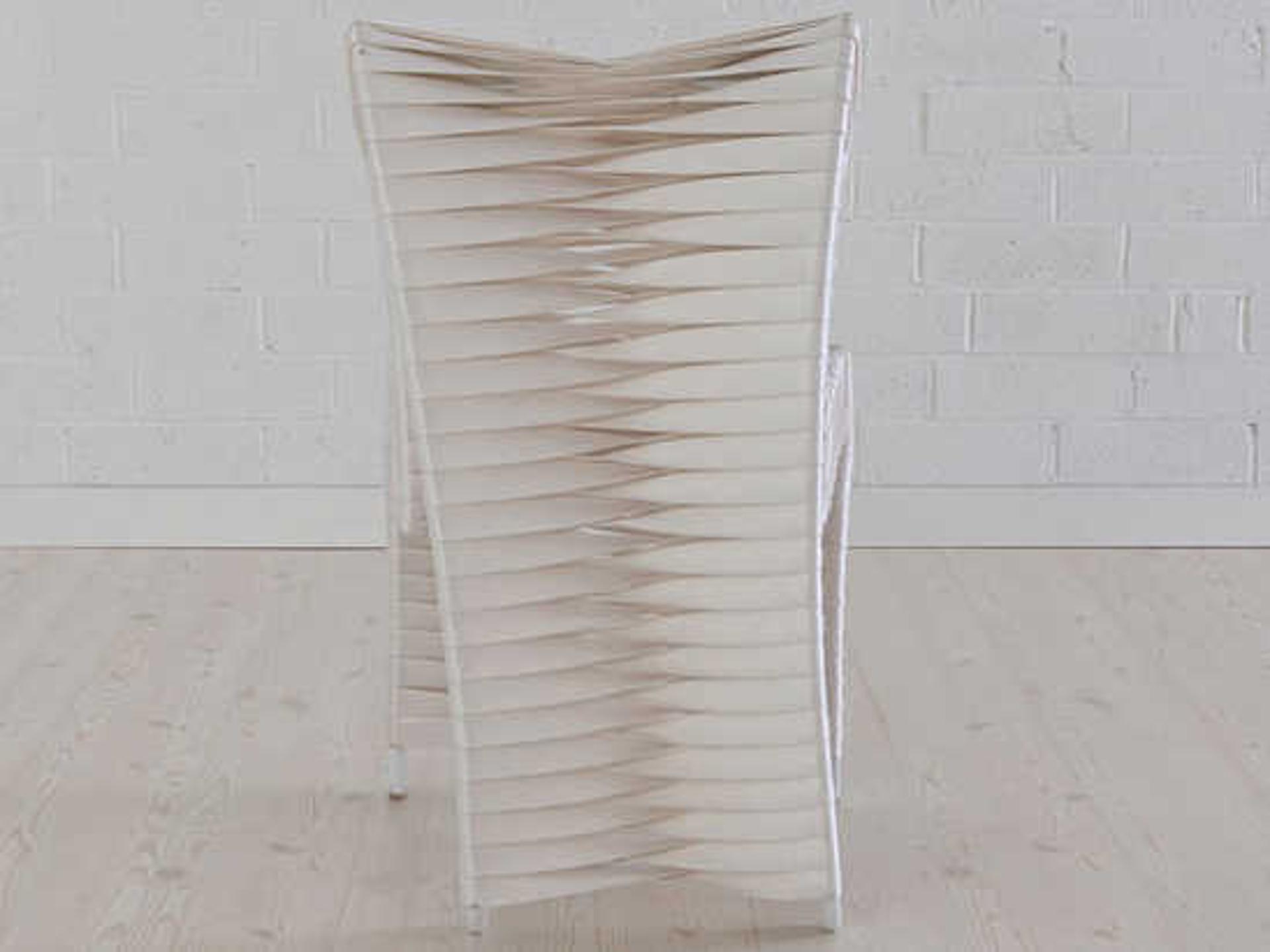 Phillips Collection Seat Belt White Upholstered Side Dining Chair