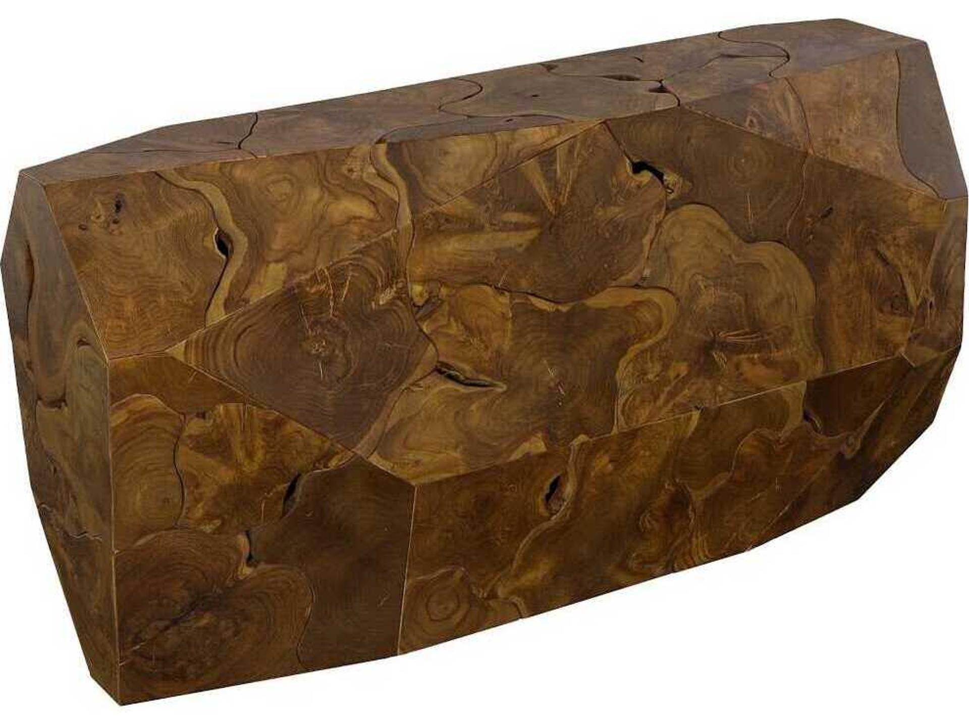 Prism Wood Natural Brown Console Table