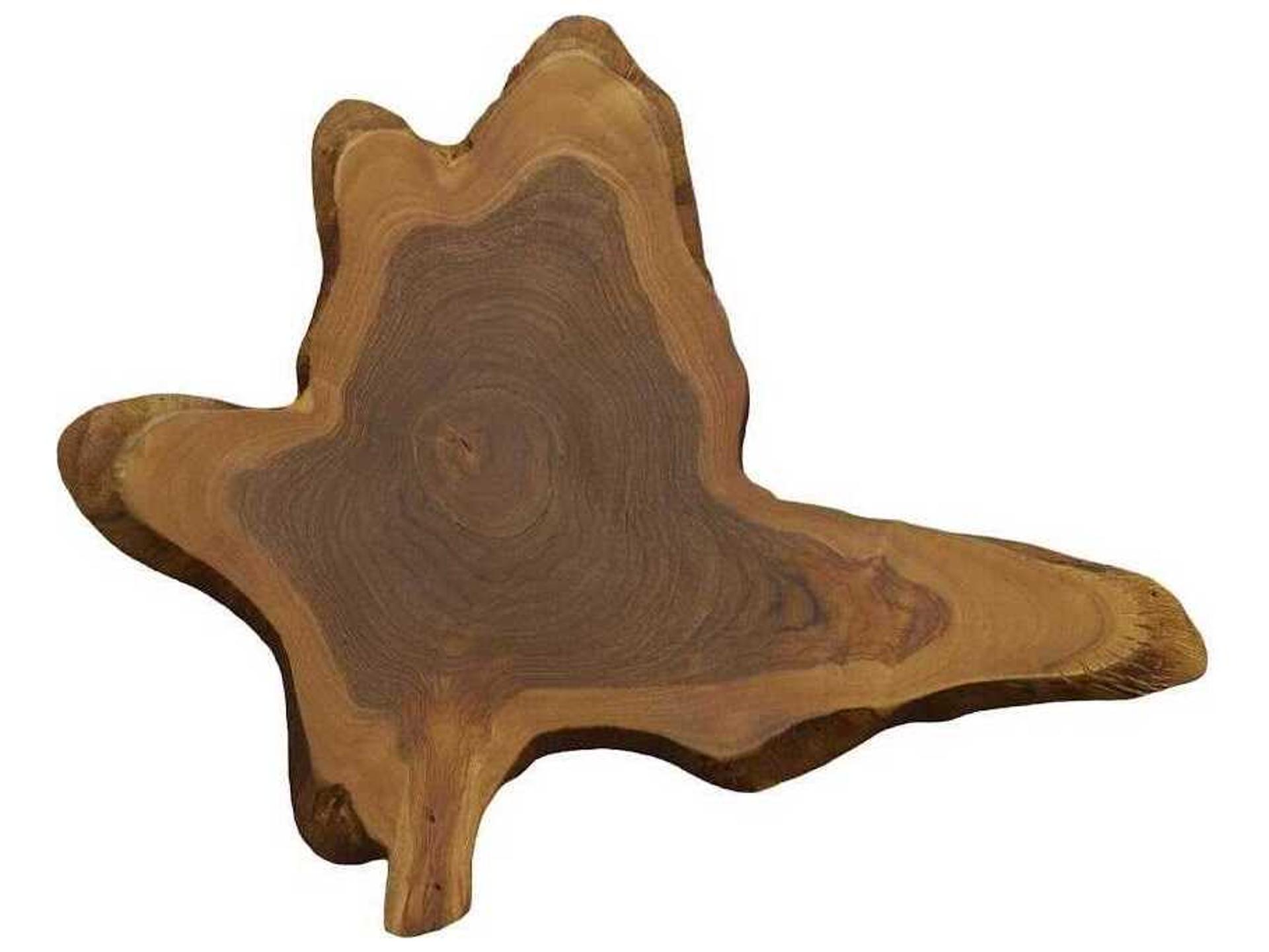 Freeform Natural Teak Wall Slice