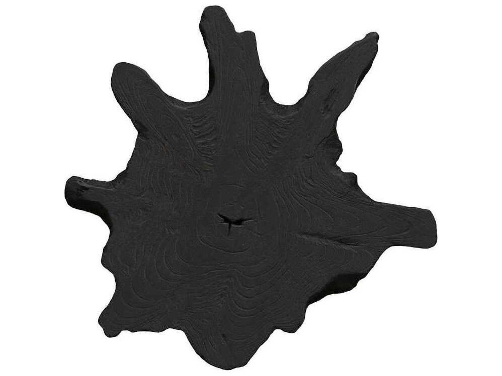 Freeform Black Teak Wall Slice