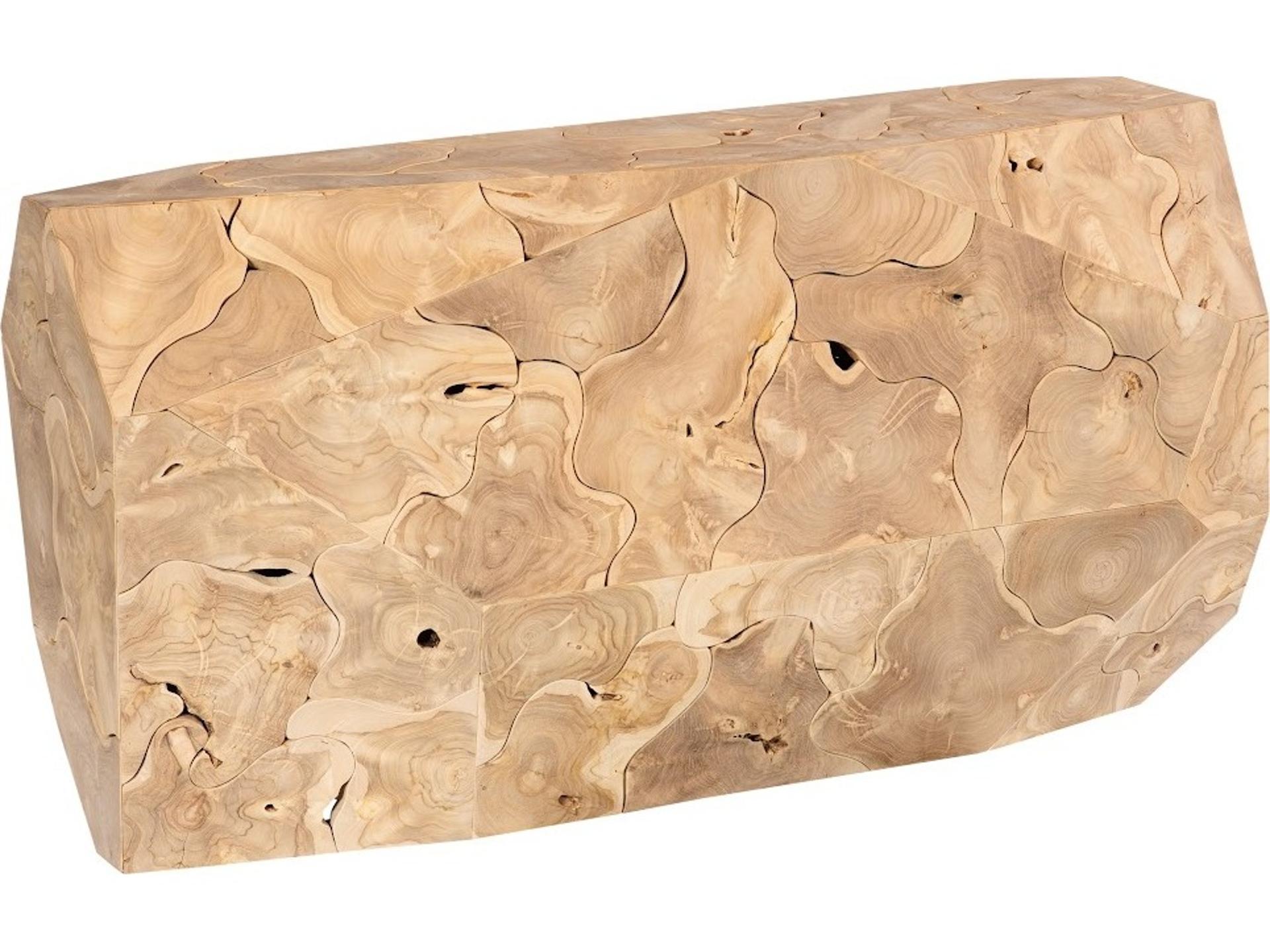 Wood Beige Bleached Console Table