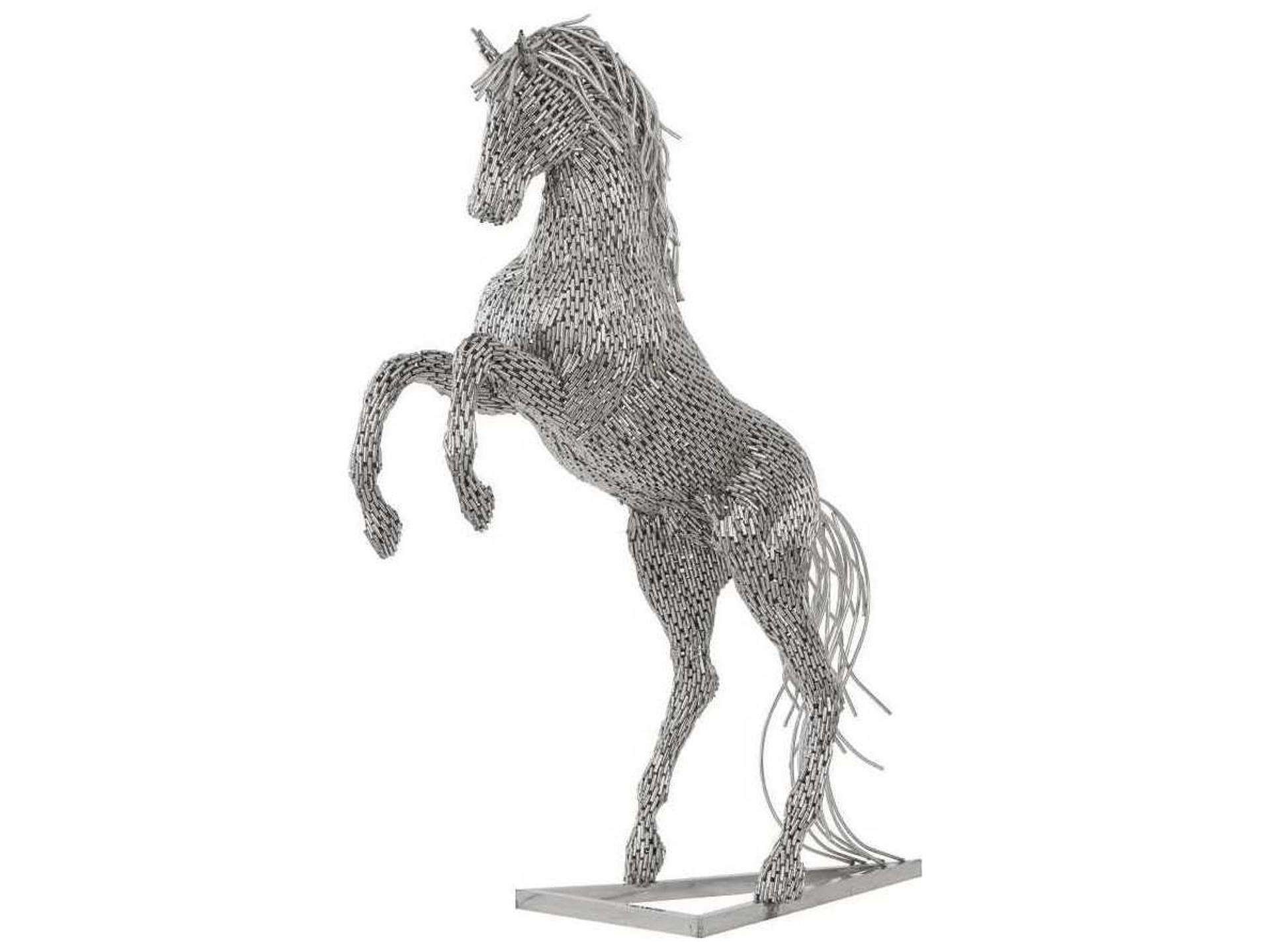 Horse Pipe Sculpture Rearing Stainless Steel