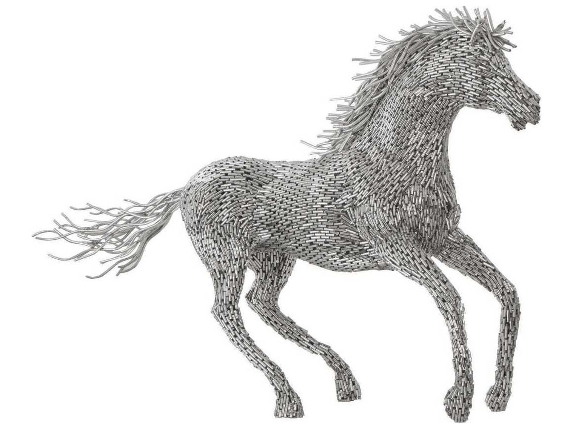 Galloping Horse Pipe Sculpture Stainless Steel