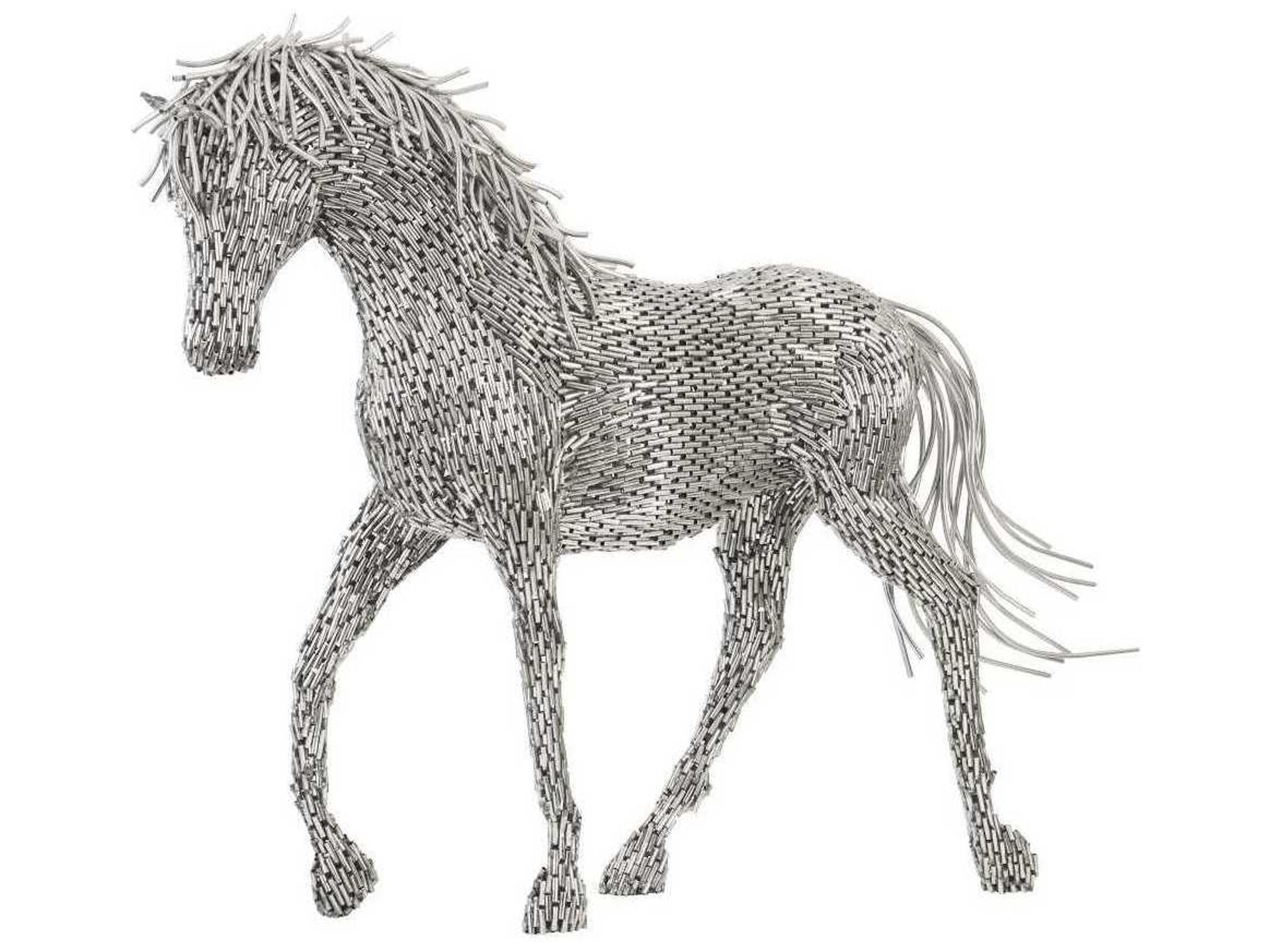 Walking Horse Pipe Sculpture Stainless Steel