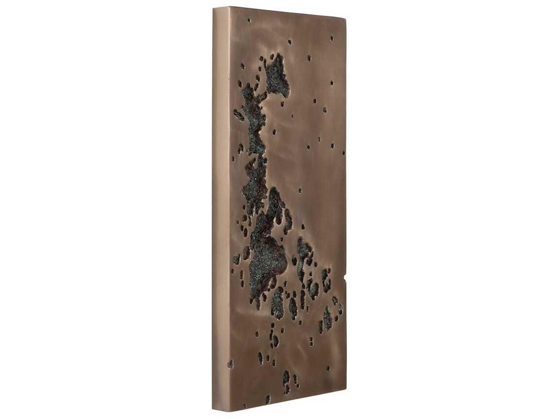 Rectangle Splotch Wall Art in Bronze Finish
