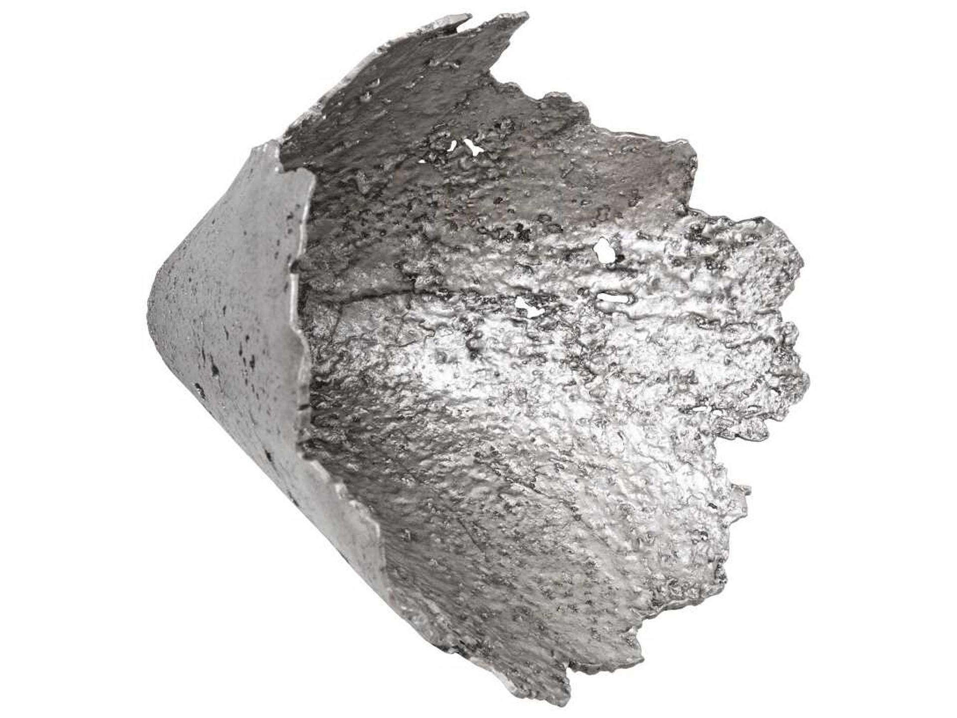Jagged Splash Bowl Silver Leaf 3D Wall Art