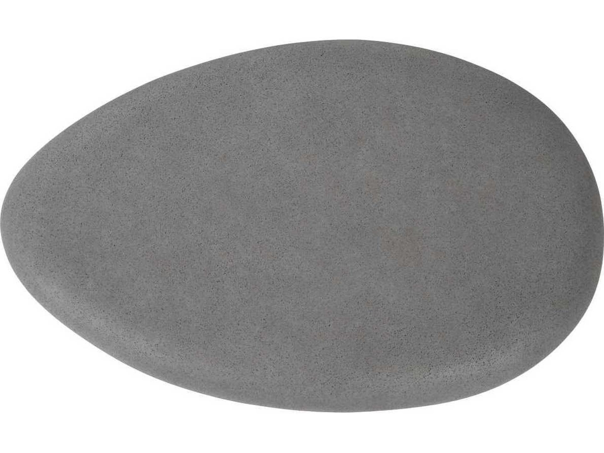Phillips Collection Oval Resin Charcoal Stone Coffee Table