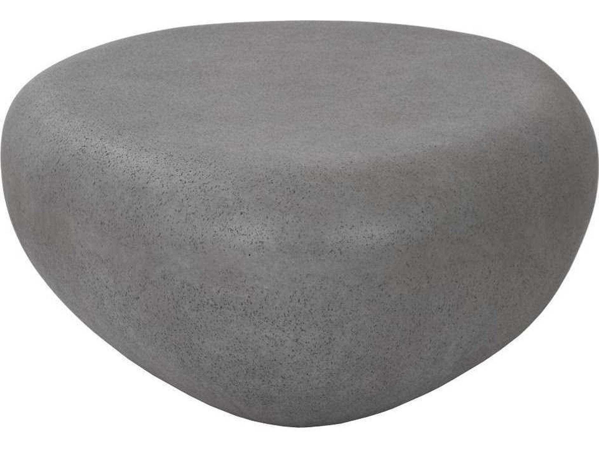 Phillips Collection Oval Resin Charcoal Stone Coffee Table