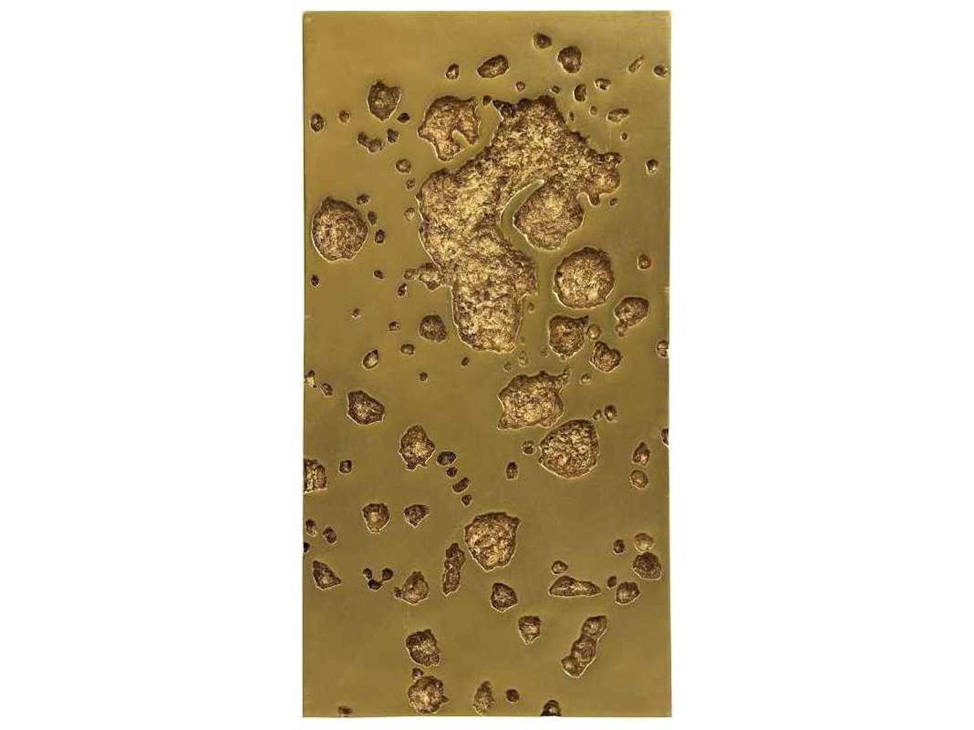Gold Leaf Splotch Metal Wall Art