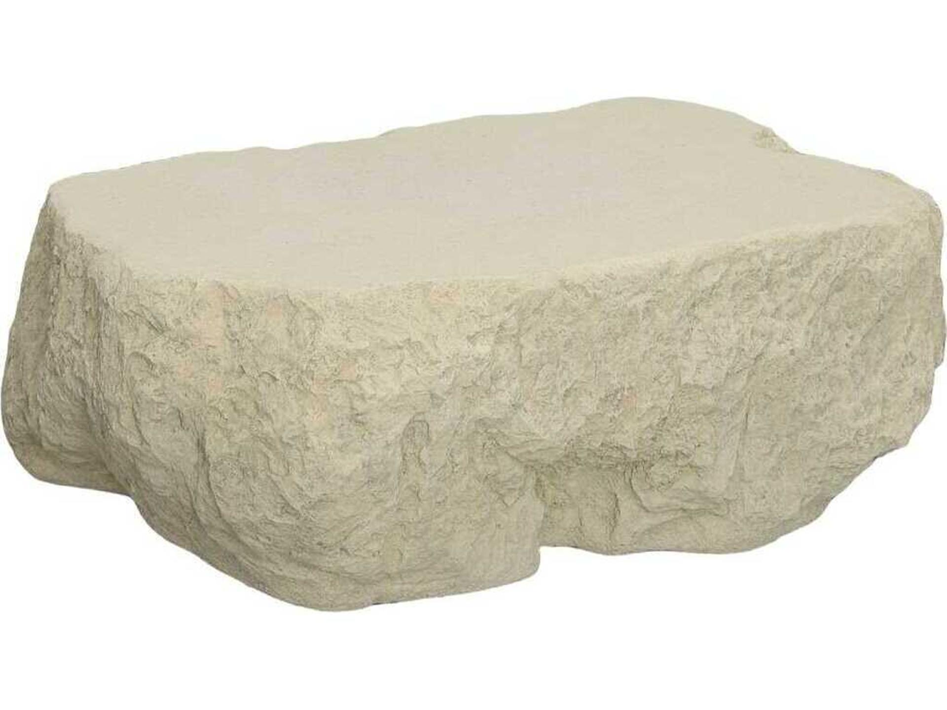 Quarry Cast Naturals Resin Roman Stone Off White Coffee Table