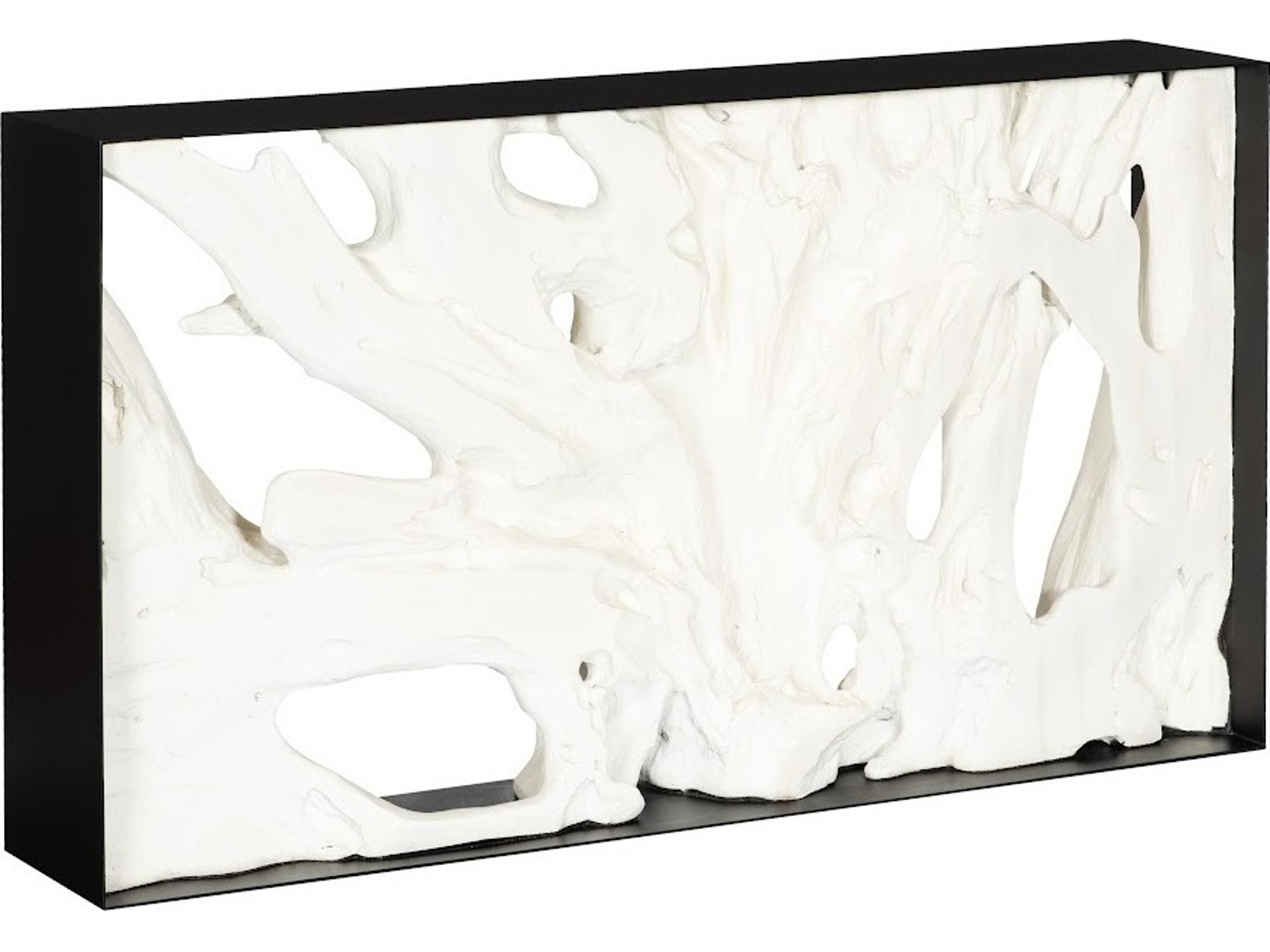 Rectangular Metal Black White Faux Bleached Console Table