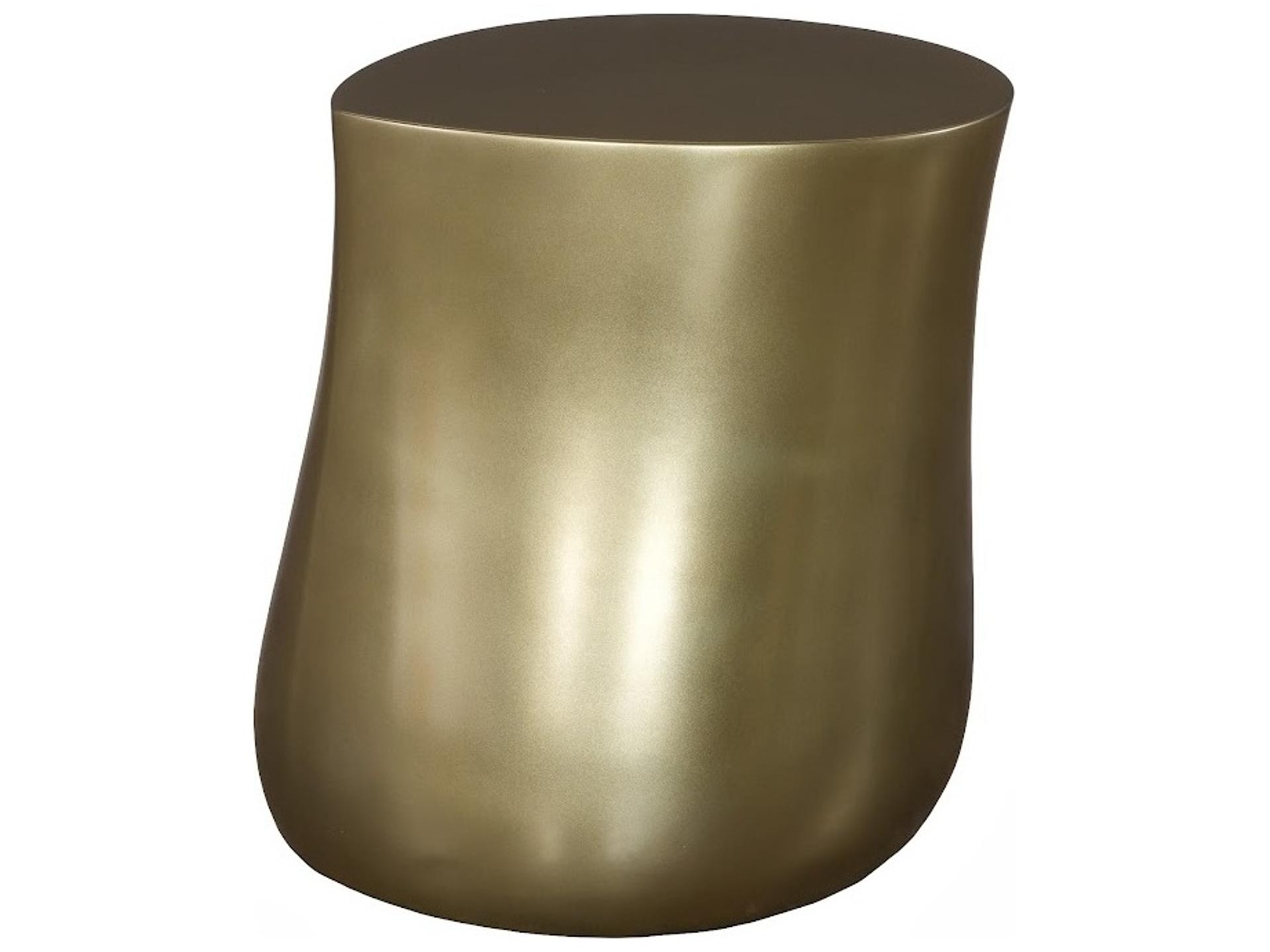 Round Resin Bronze End Table